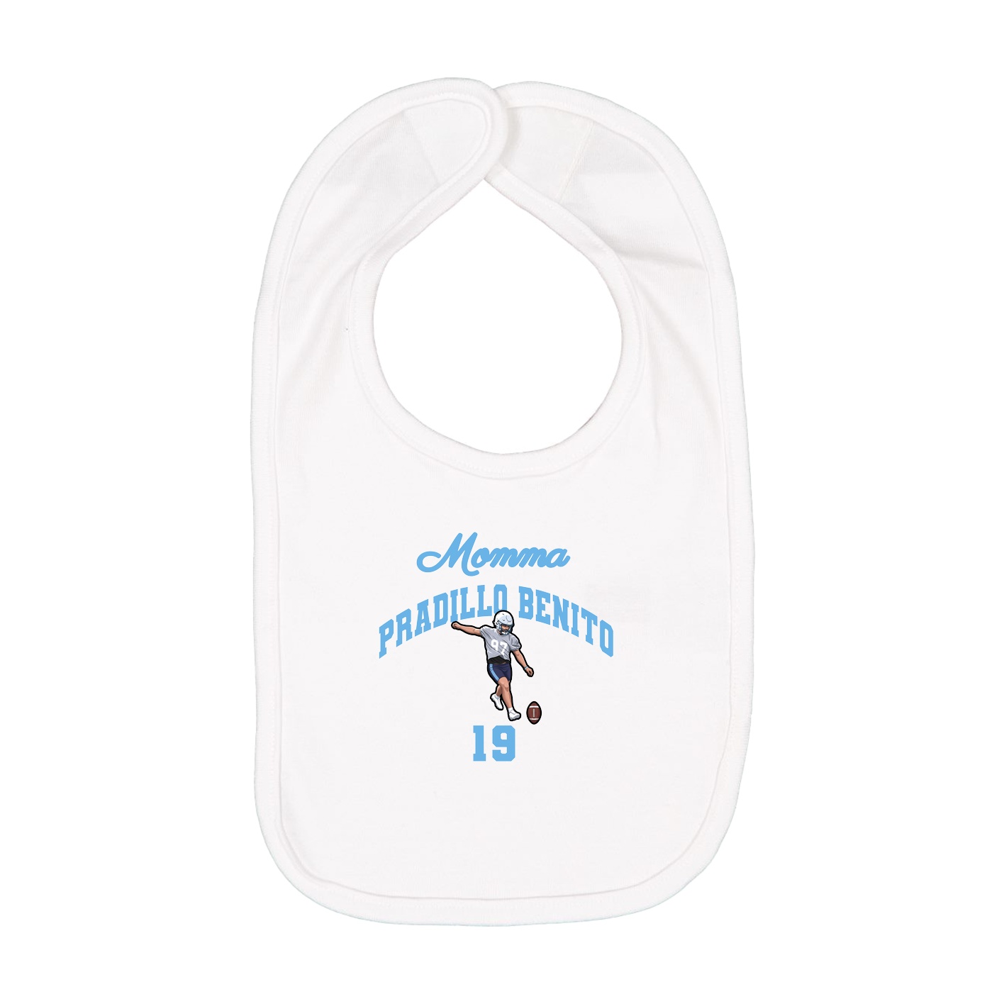 Infant Bib — Mothers Day Arch in White