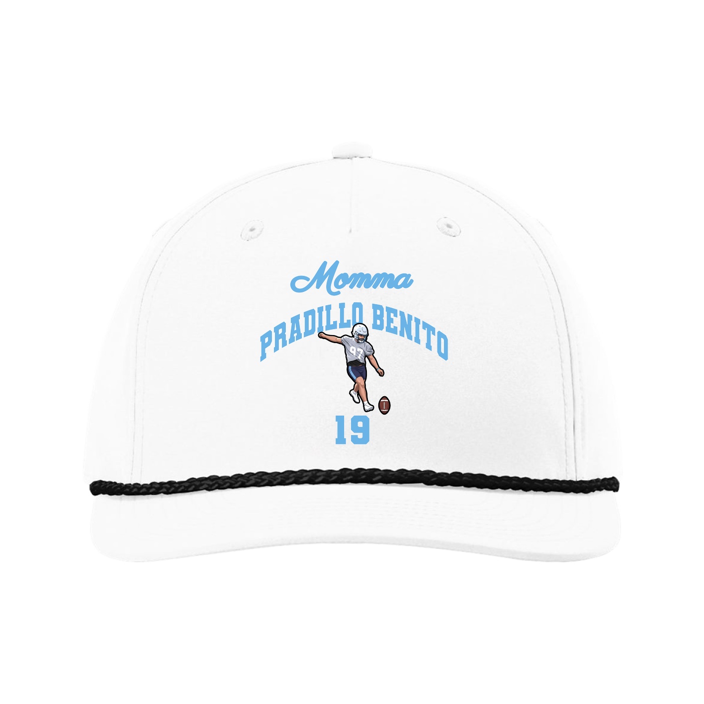 Five-Panel Classic Rope Cap — Mothers Day Arch in White