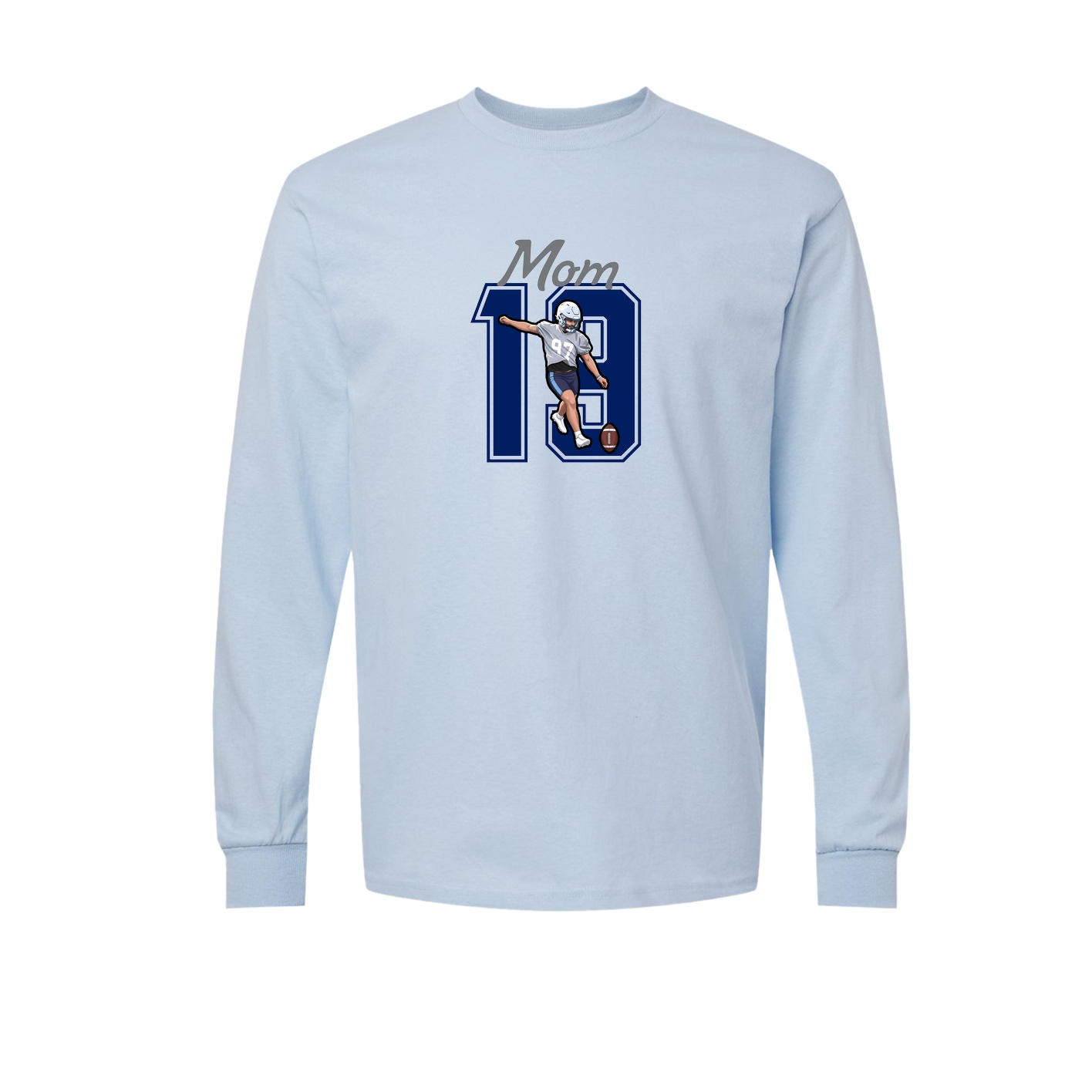 Long Sleeve Tee — Mothers Day Shirsey in Light Blue