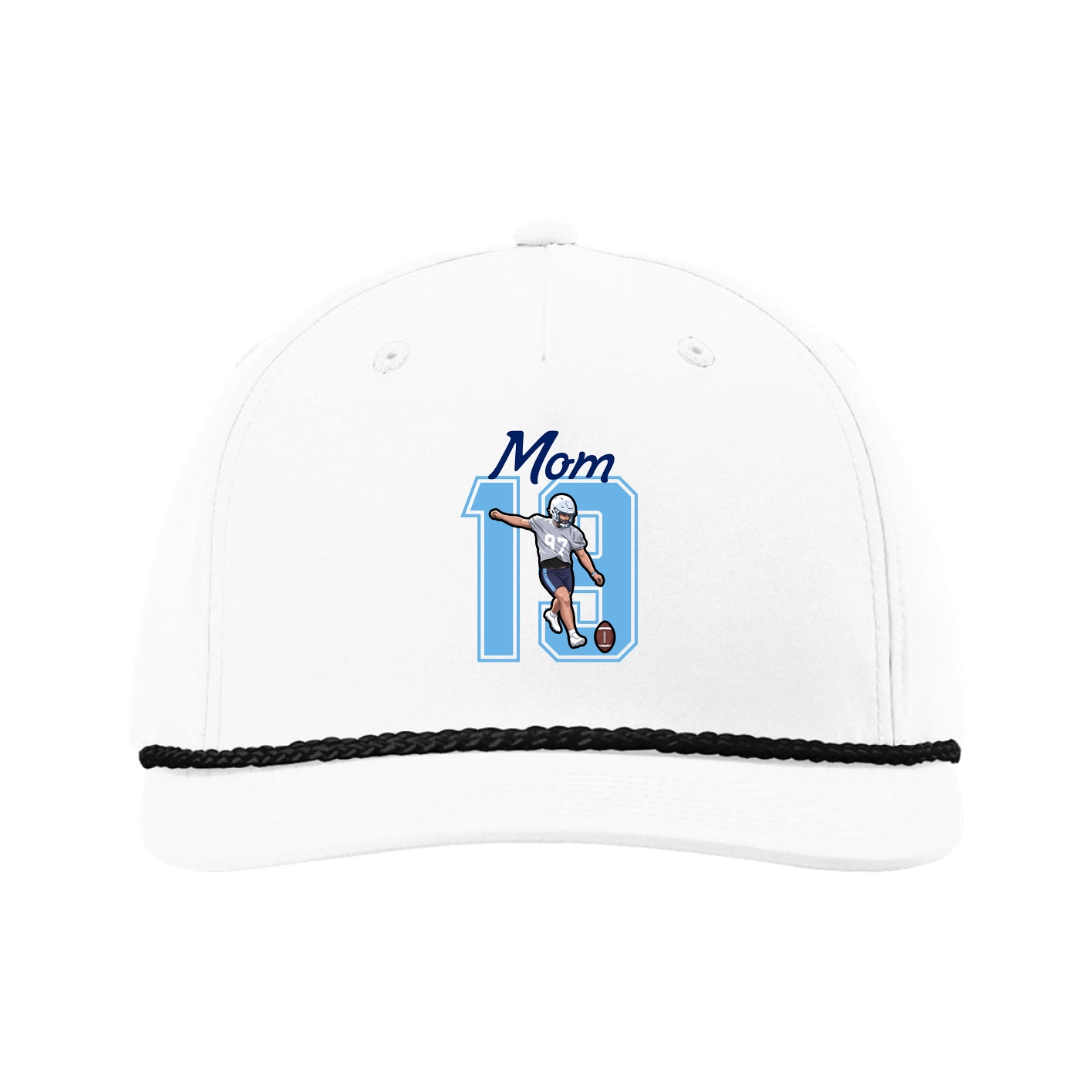 Five-Panel Classic Rope Cap — Mothers Day Shirsey in White