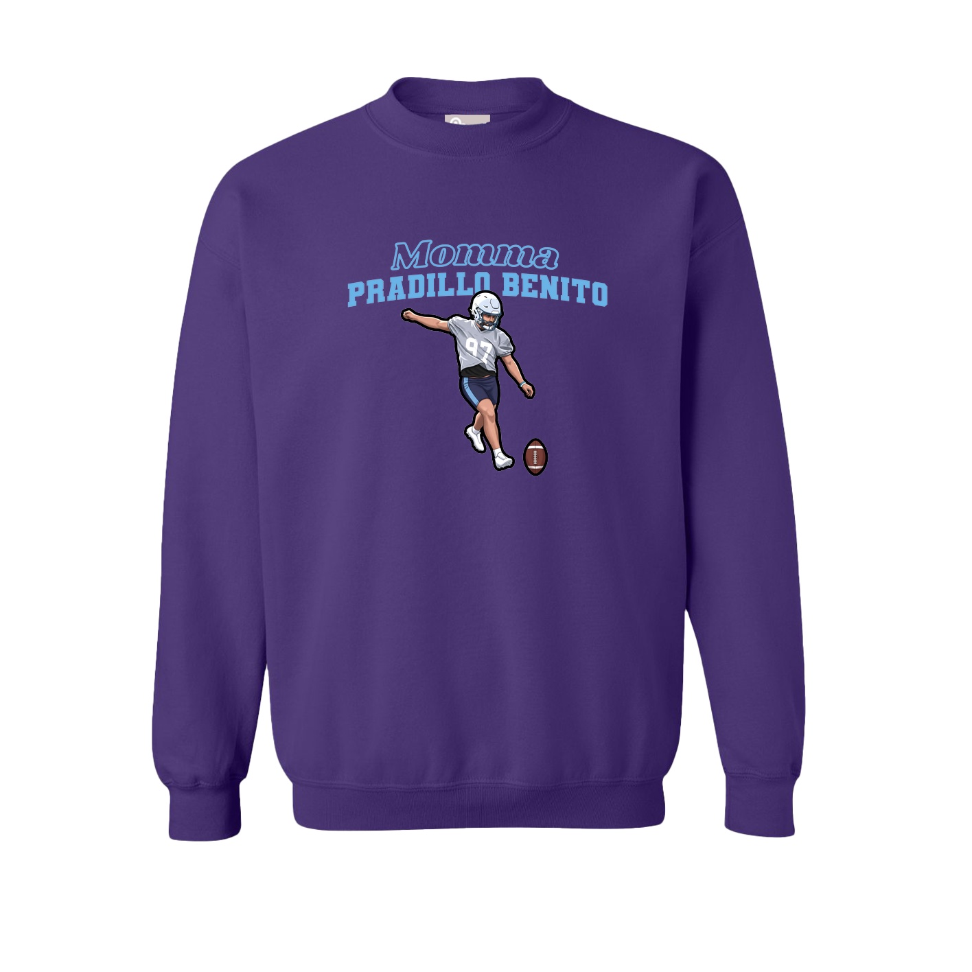 Fleece Crew — Mothers Day Block in Purple