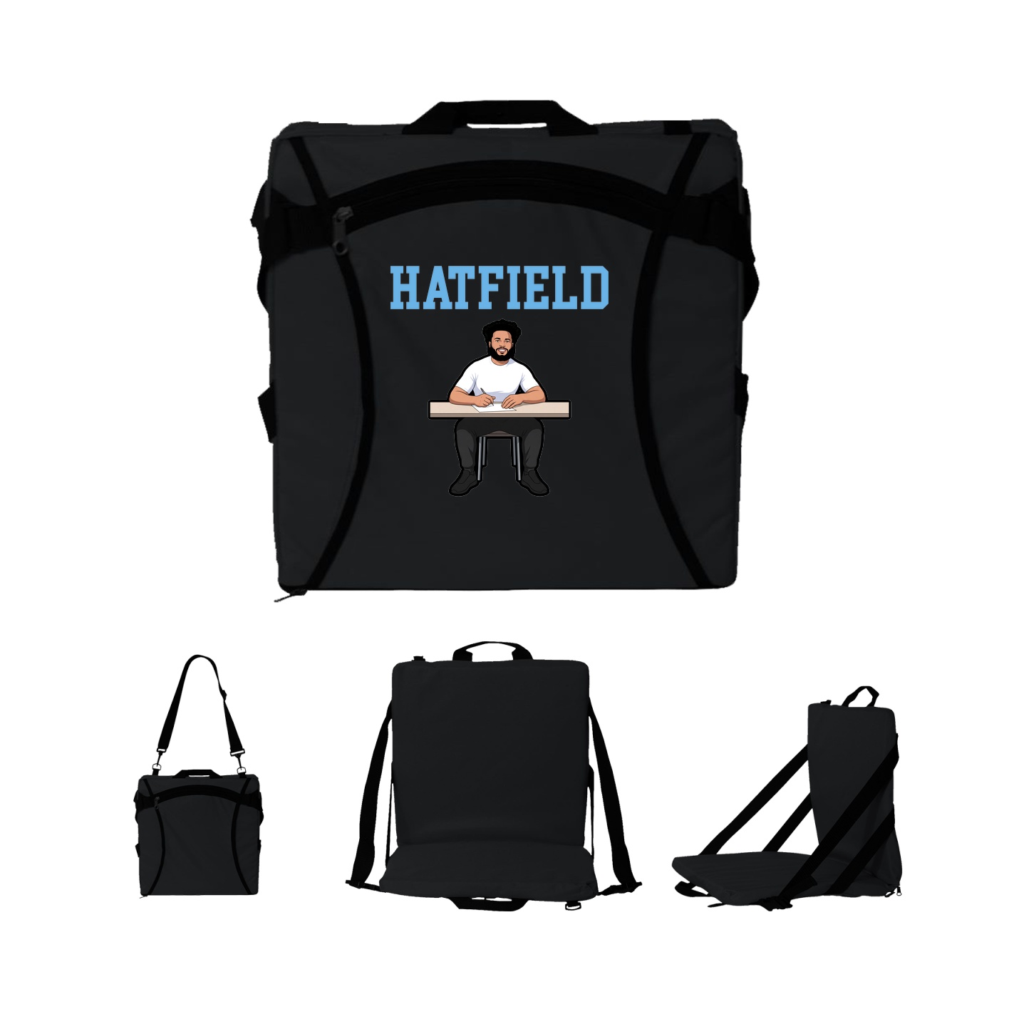 Folding Stadium Seat — Shirsey in Black