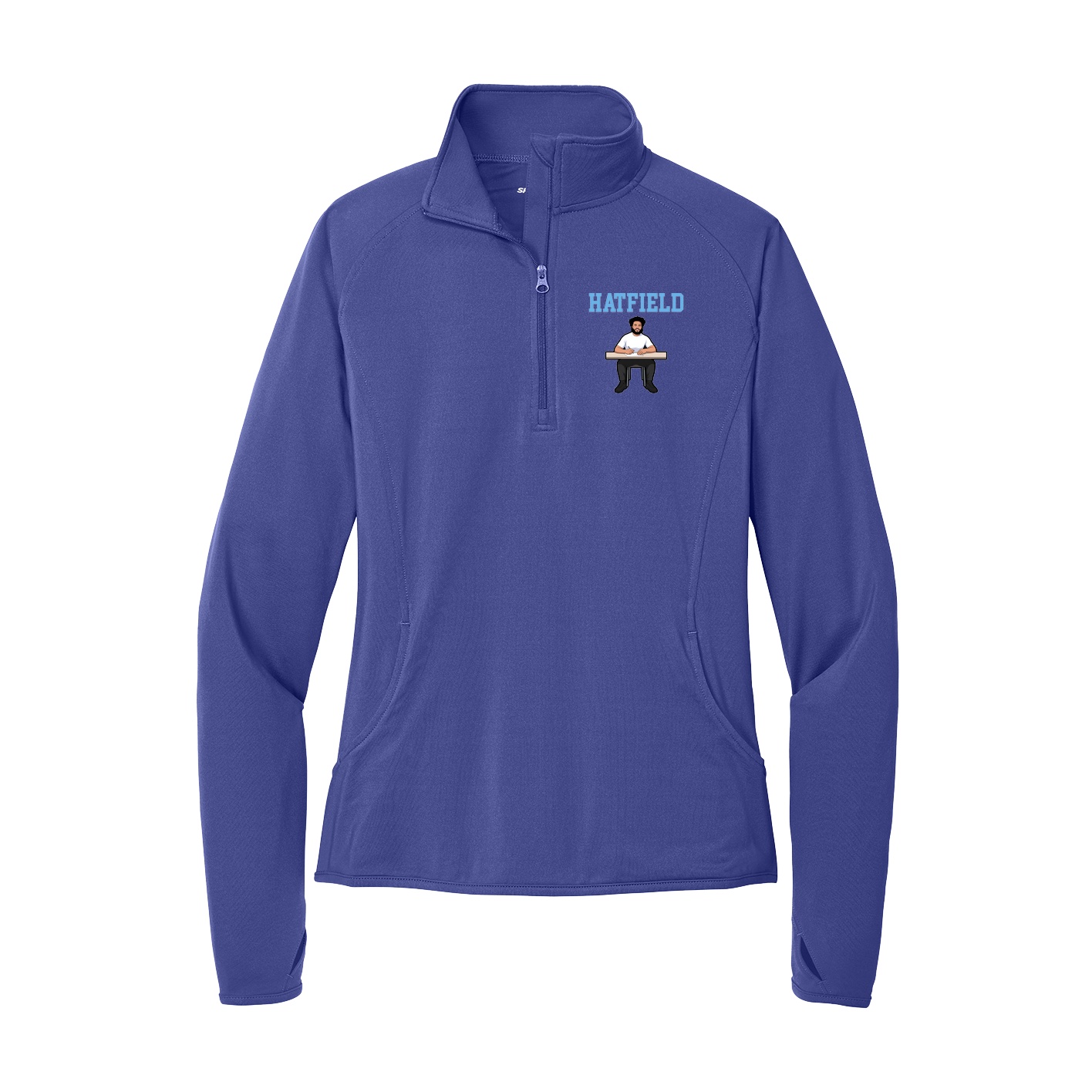 Women's Q-Zip Pullover — Shirsey in Purple