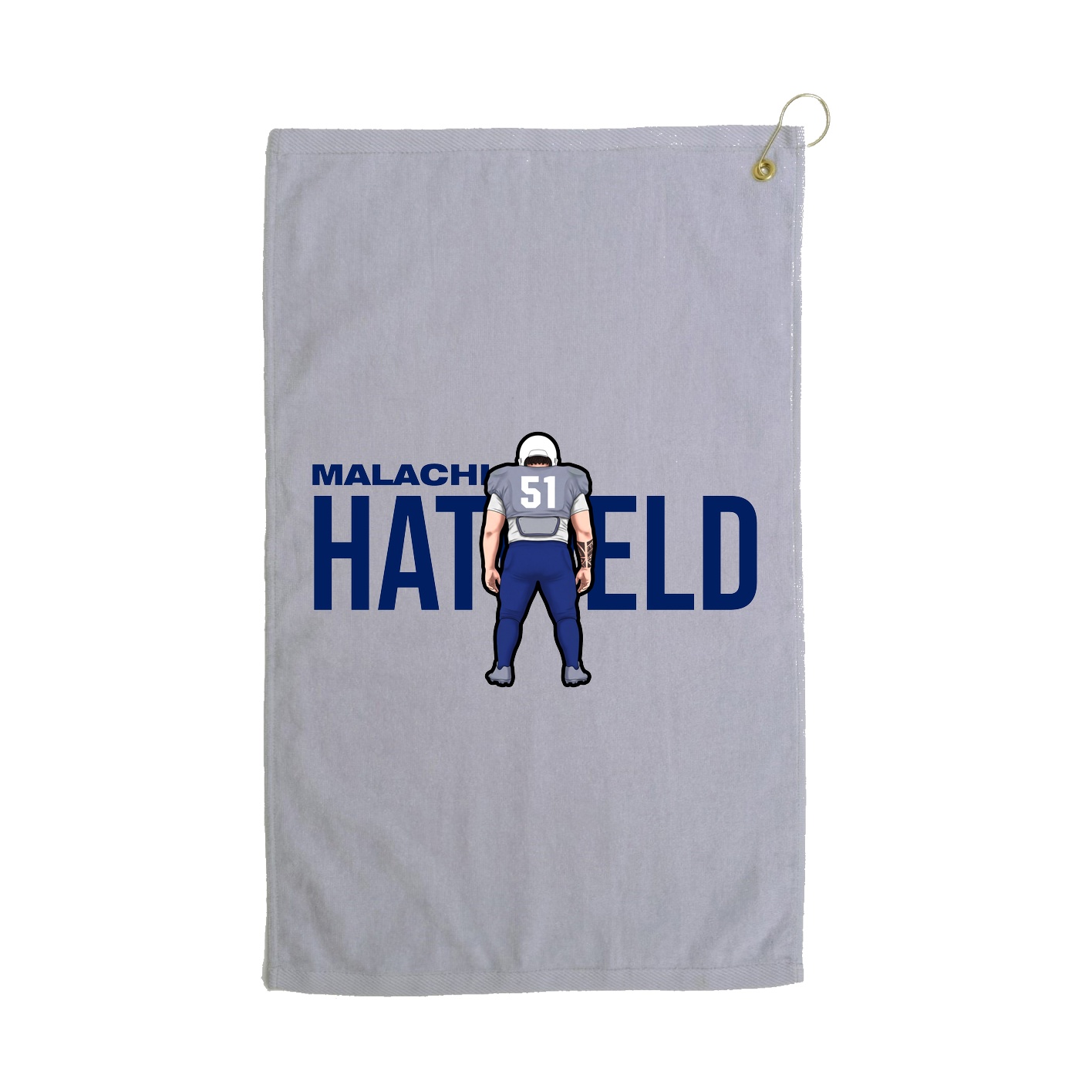 Golf Towel — Player Name in Grey