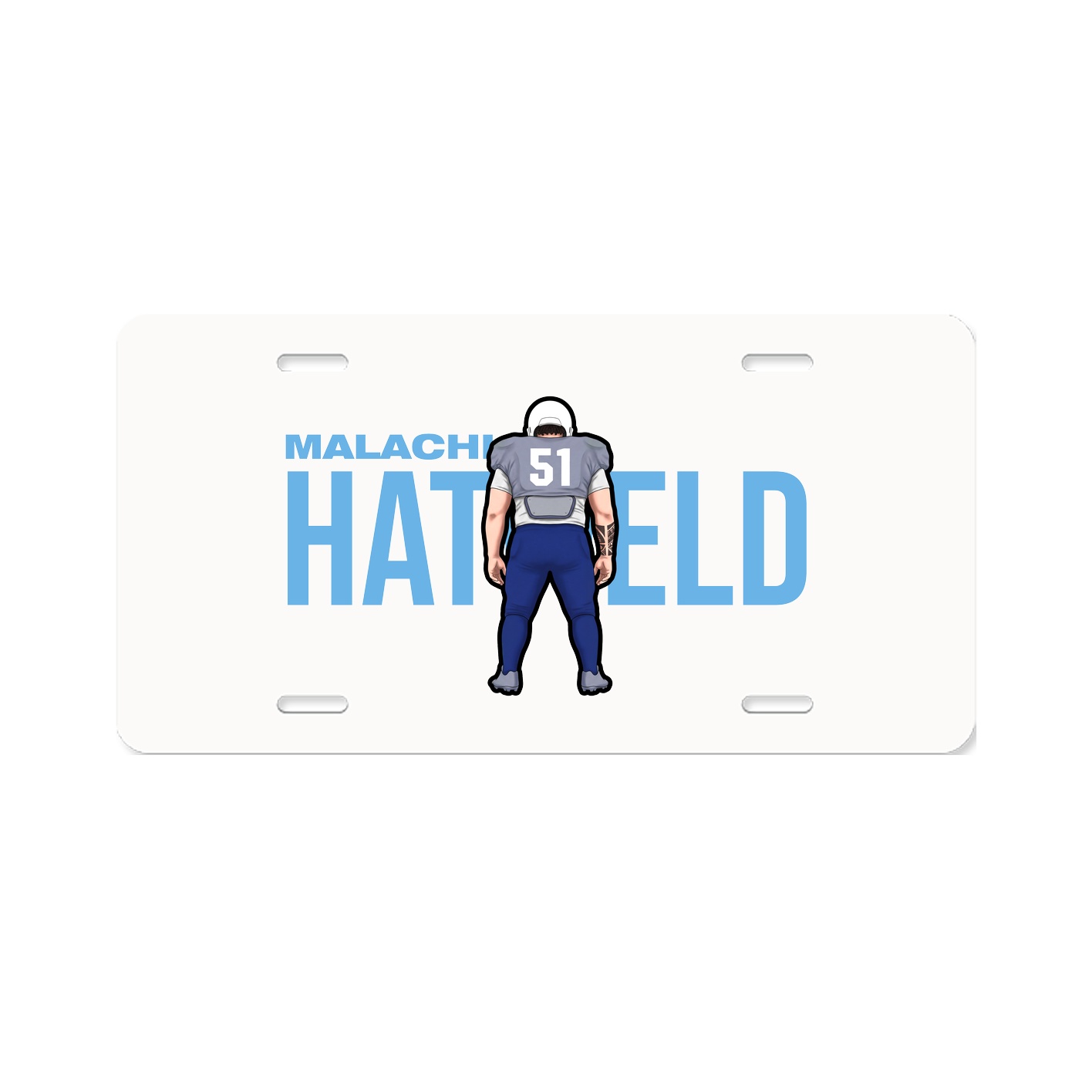 License Plate — Player Name in Classic
