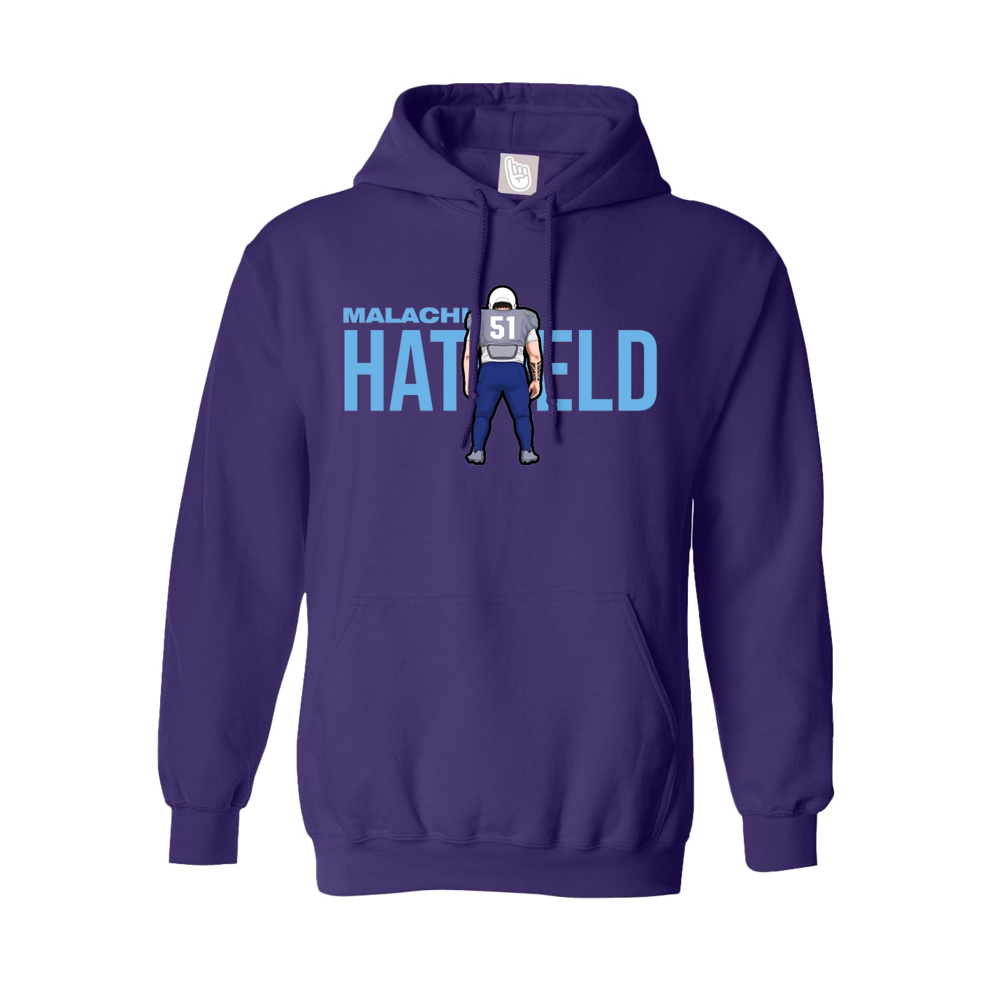 Hoodie — Player Name in Purple