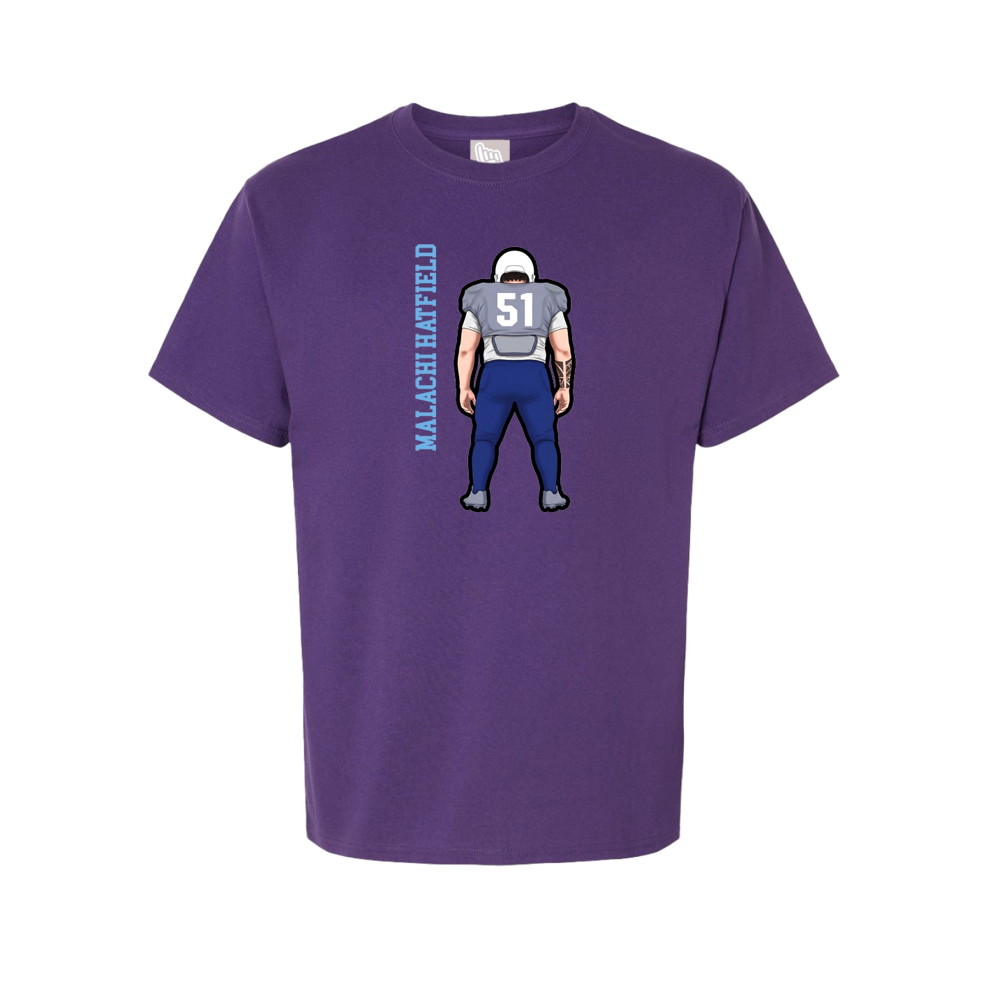 Tee — Name Vertical in Purple