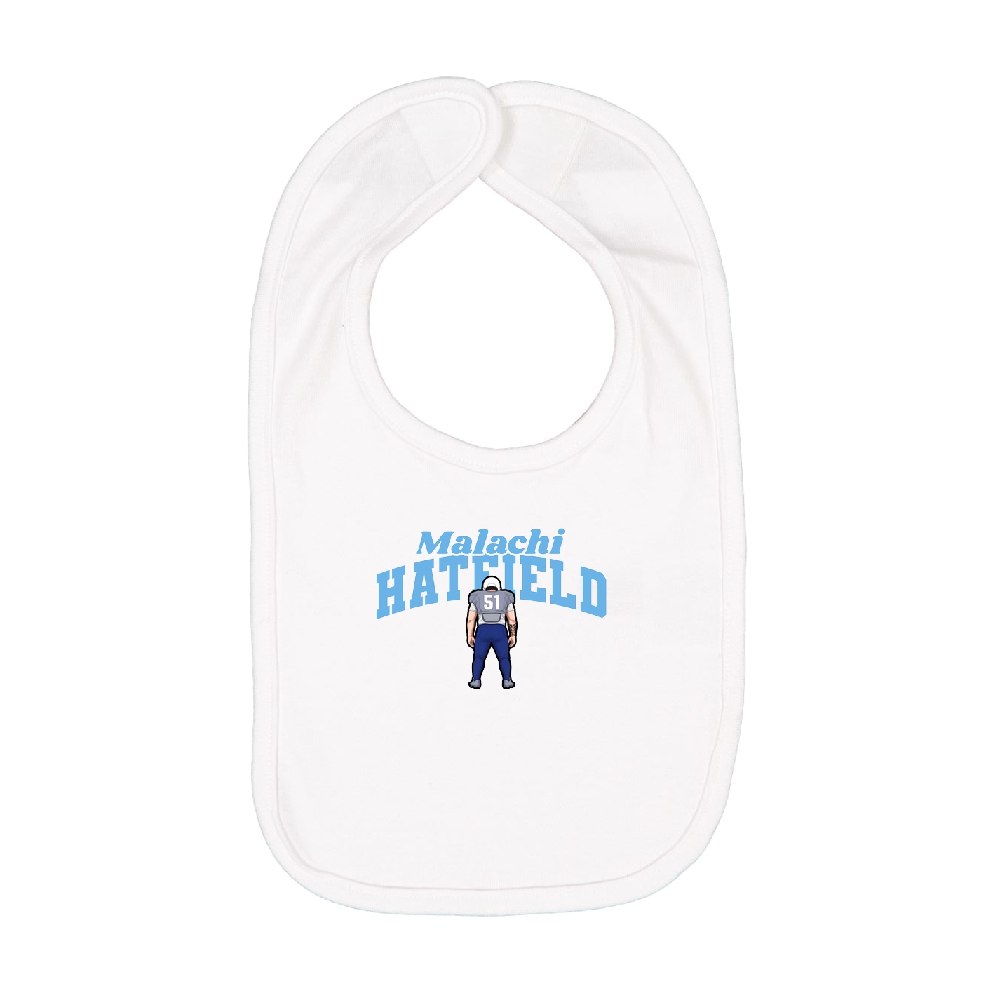 Infant Bib — Signature Arch in White