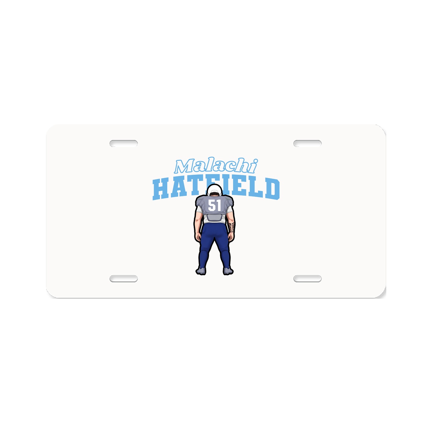 License Plate — Name Arch in Classic