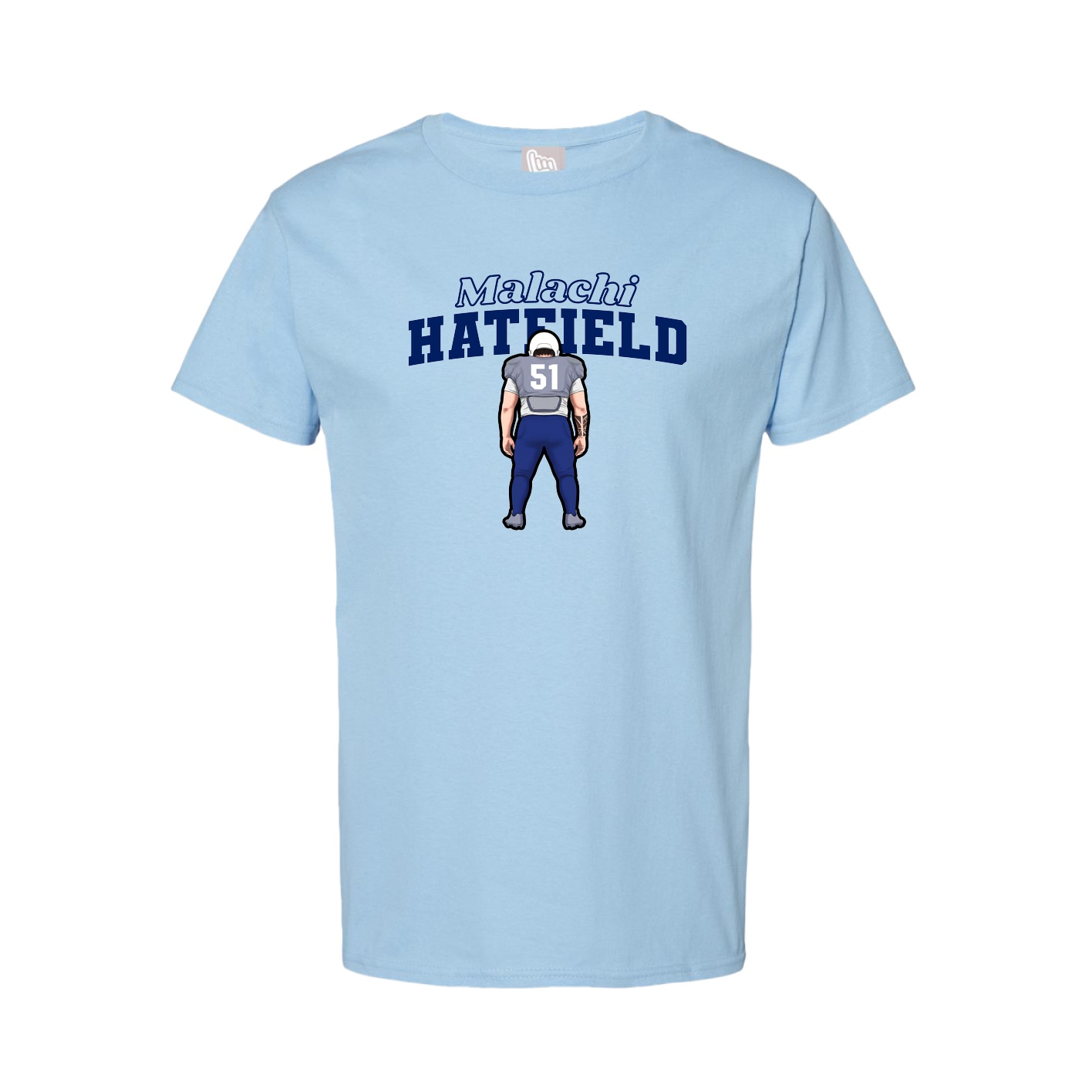 Youth Tee — Name Arch in Light Blue