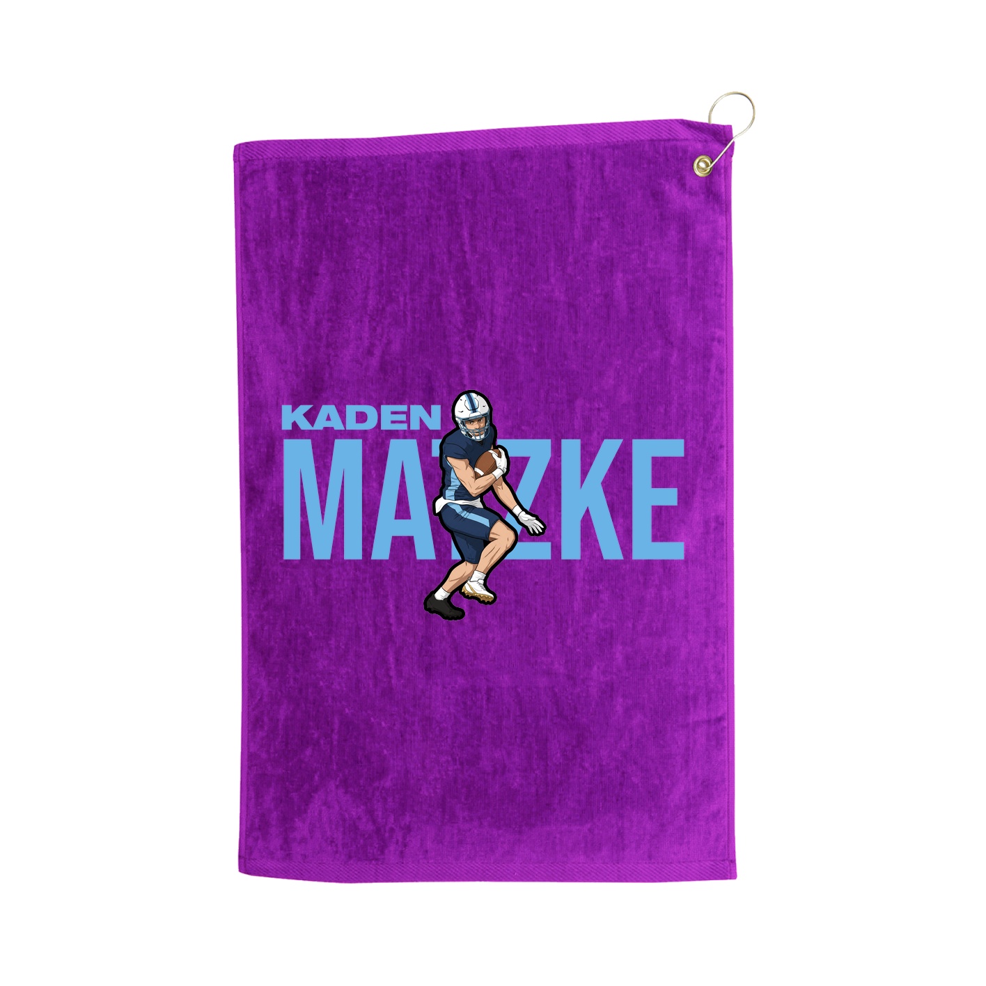 Golf Towel — Player Name in Purple