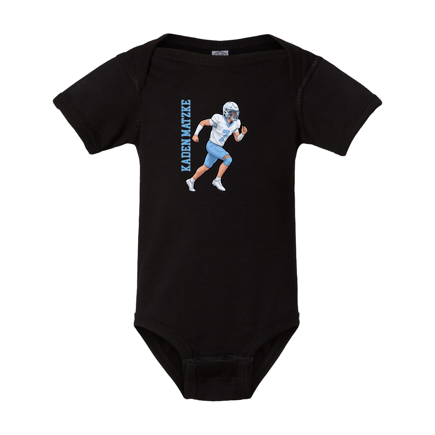 Baby Onesie — Name Vertical in Black