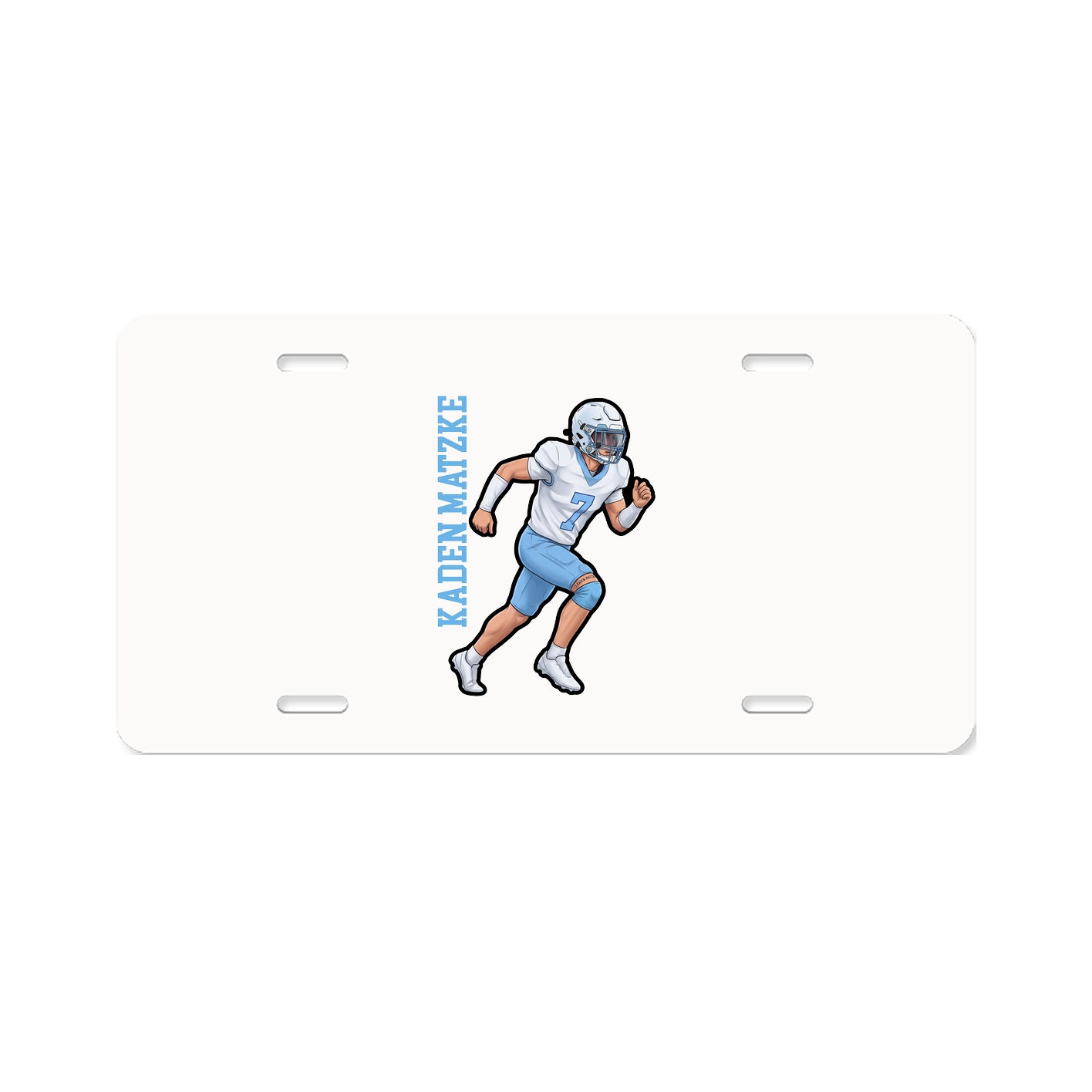 License Plate — Name Vertical in Classic