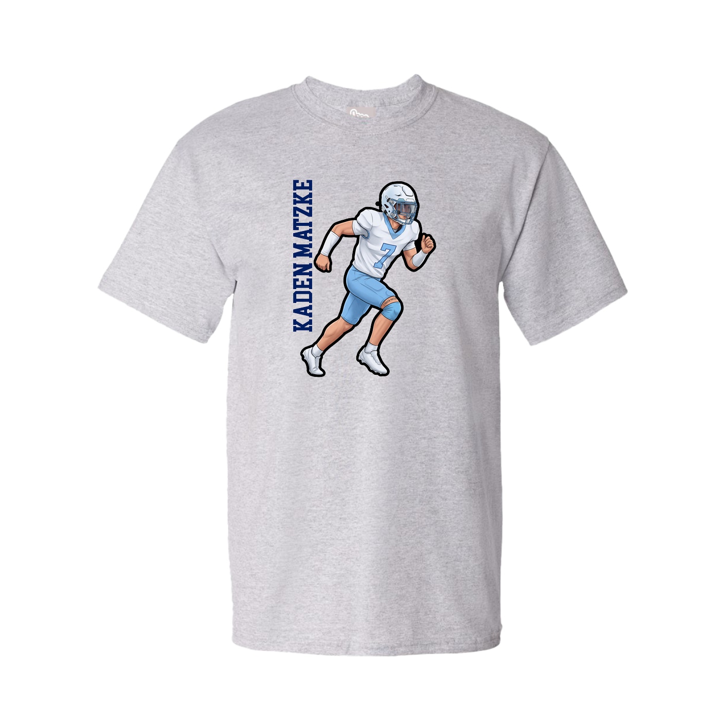 Tee — Name Vertical in Grey