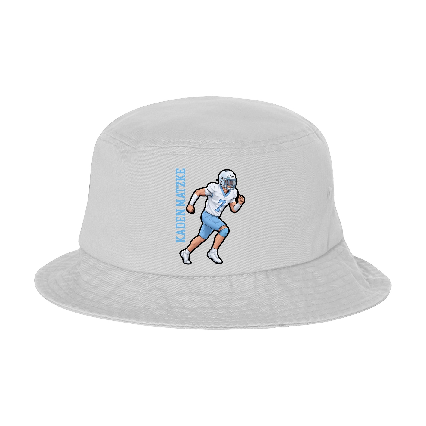 Bucket Cap — Name Vertical in White