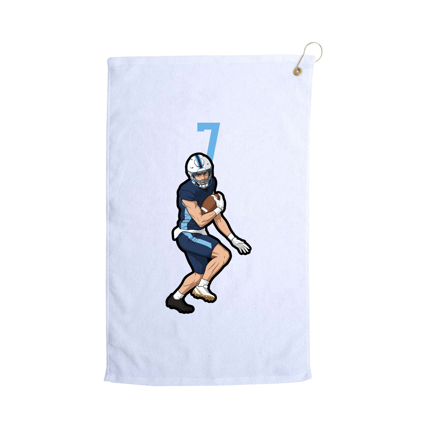 Golf Towel — Number Top in White