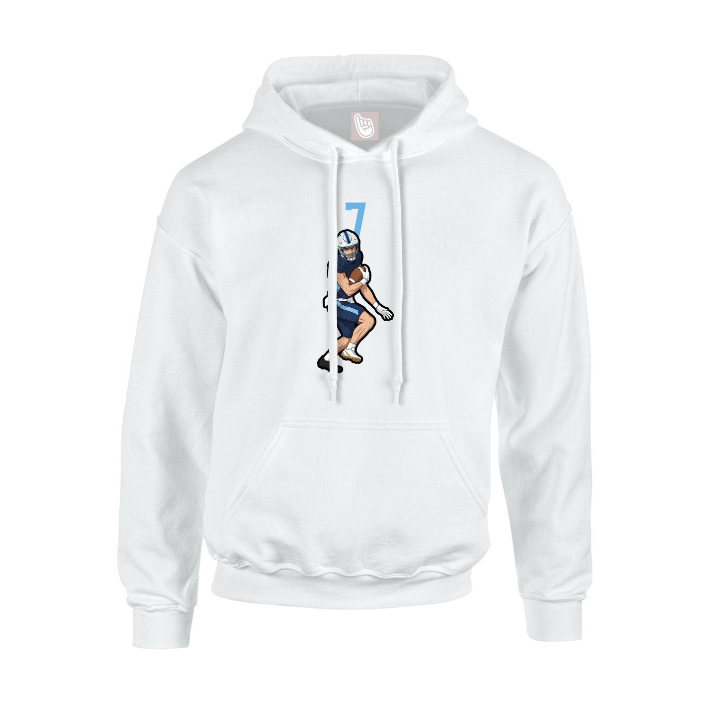 Hoodie — Number Top in White