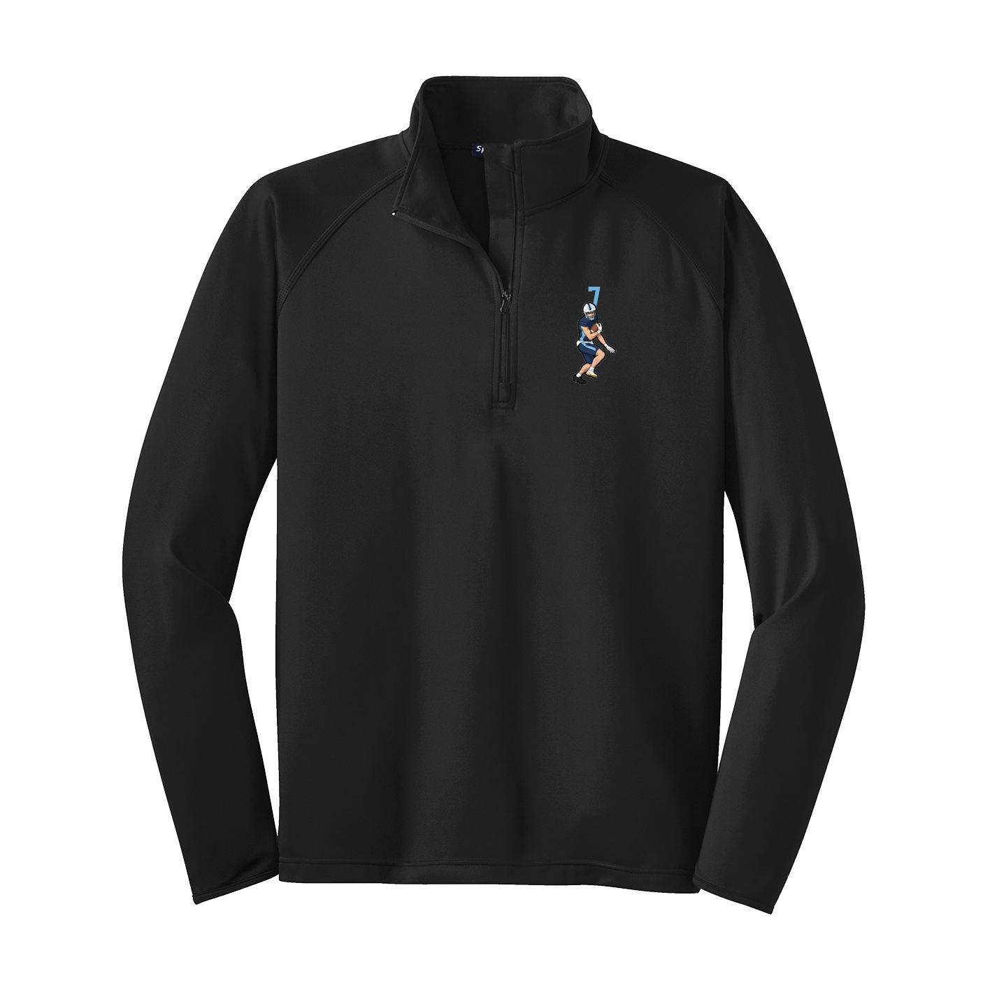 Q-Zip Pullover — Number Top in Black
