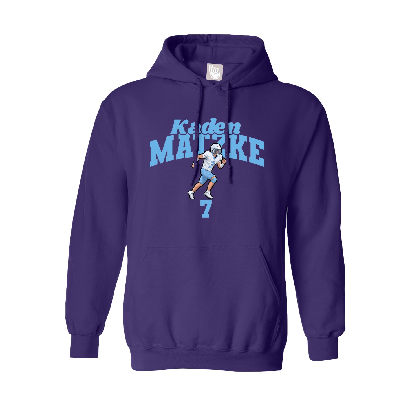 Hoodie — Signature Arch in Purple