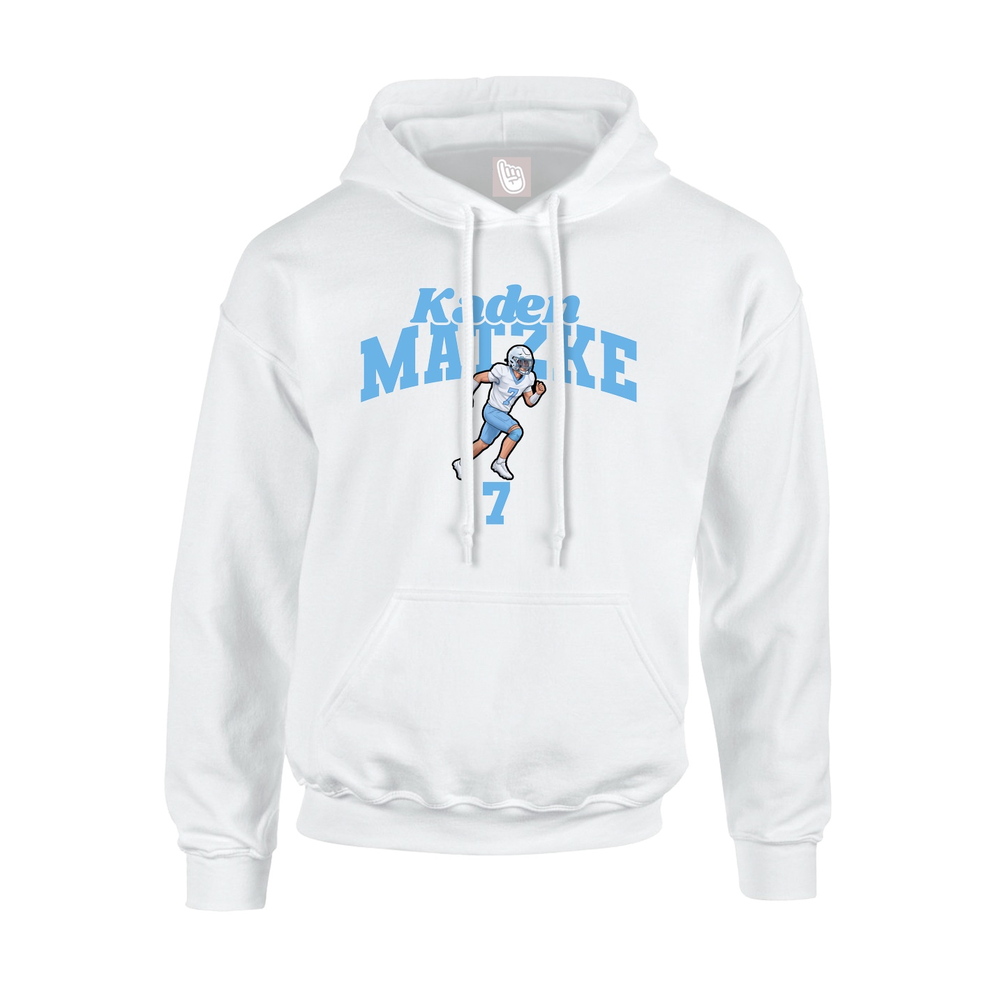 Youth Hoodie — Signature Arch in White