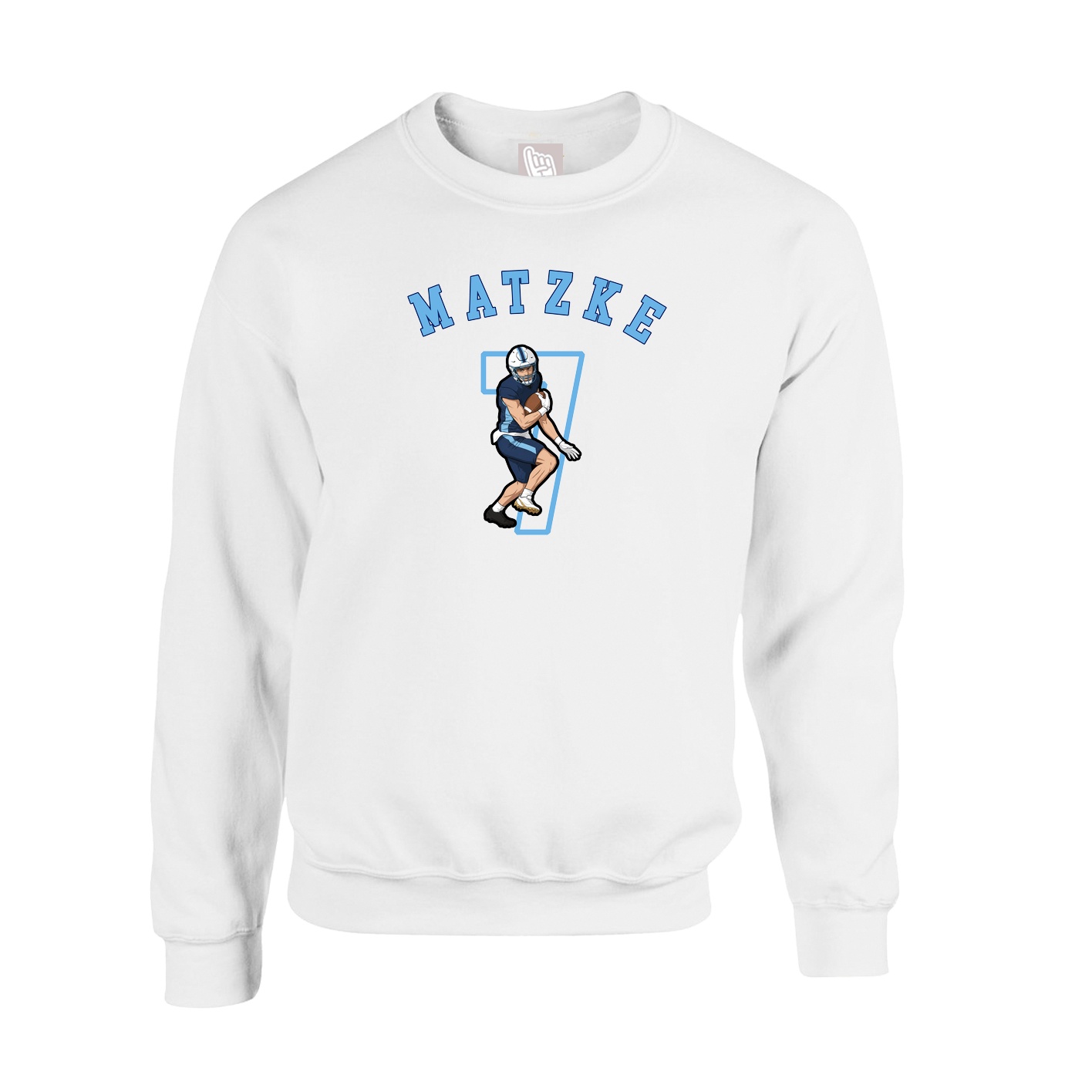 Fleece Crew — Shirsey Arch in White
