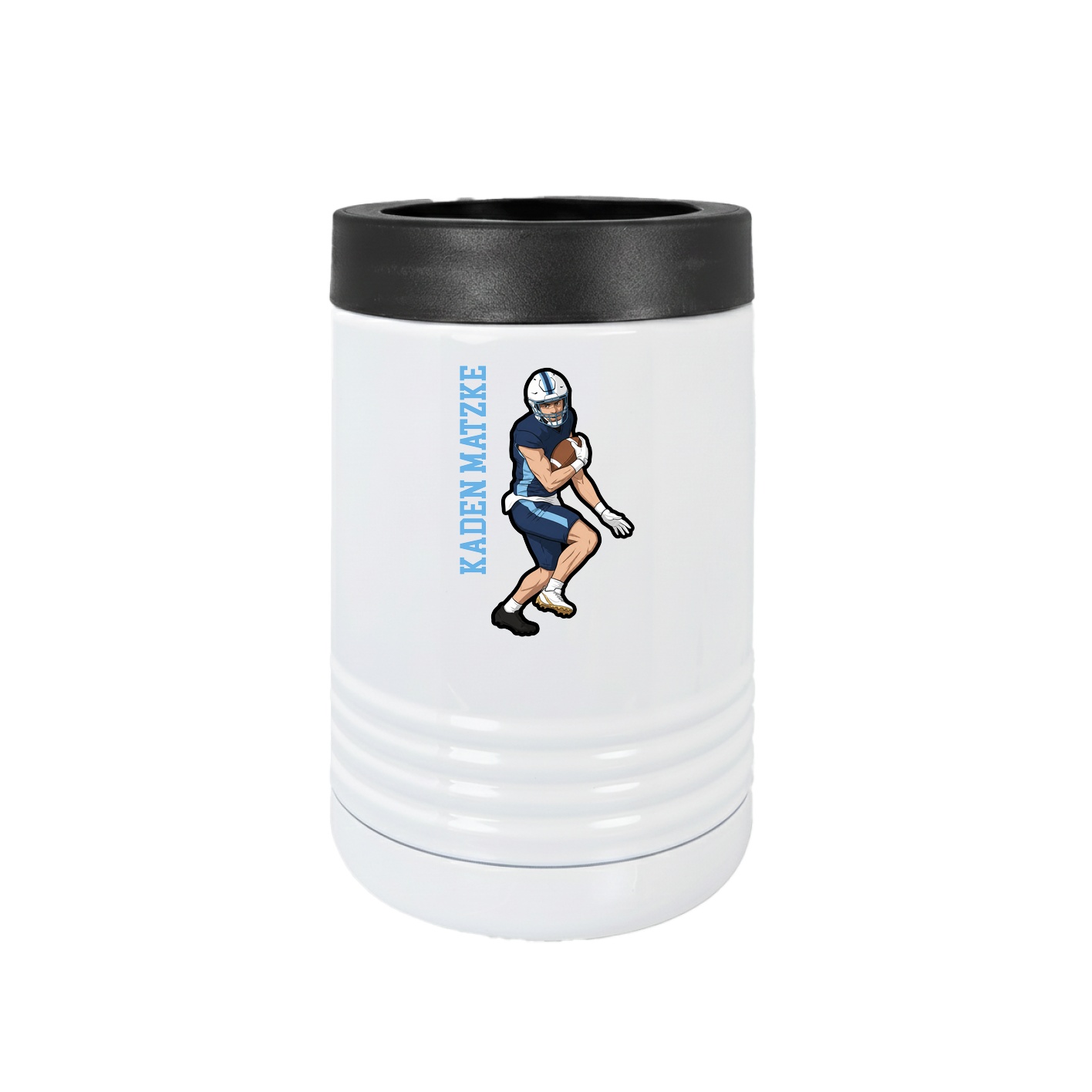 Beverage Holder — Name Vertical in White