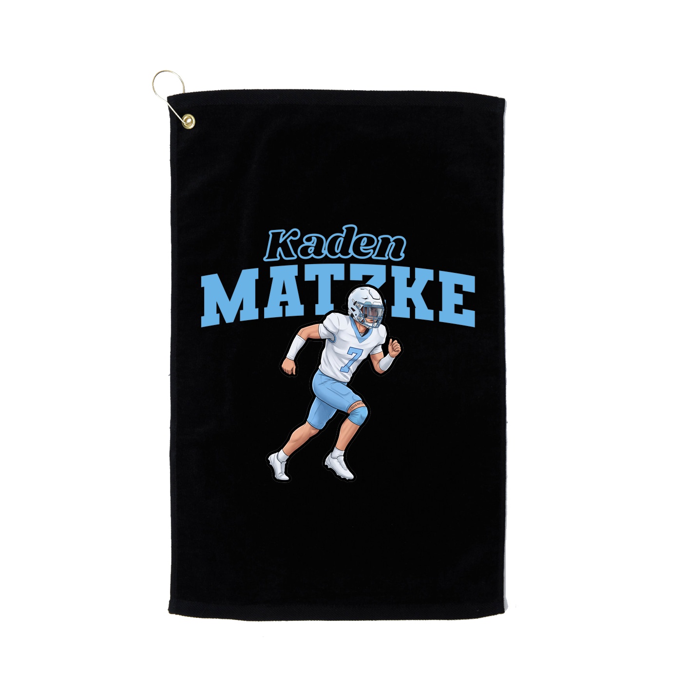 Golf Towel — Name Arch in Black