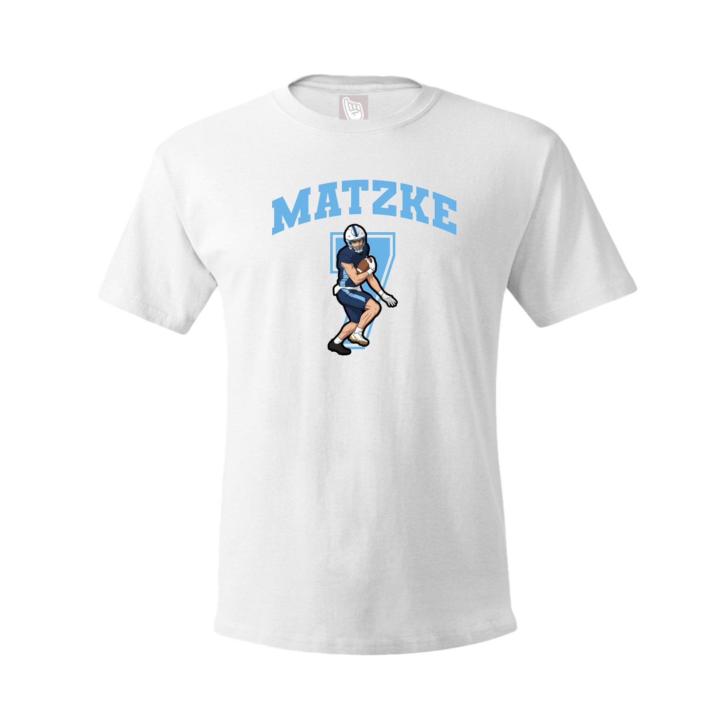 Youth Tee — Number in White