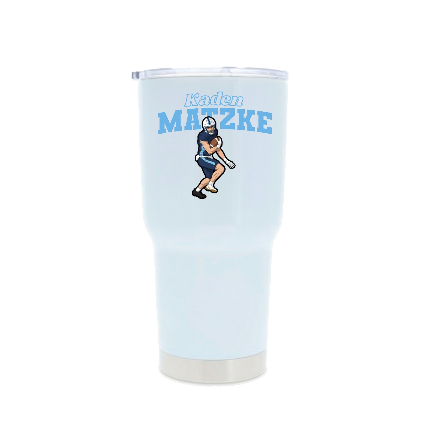 30oz Stainless Steel Tumbler — Name Arch in White