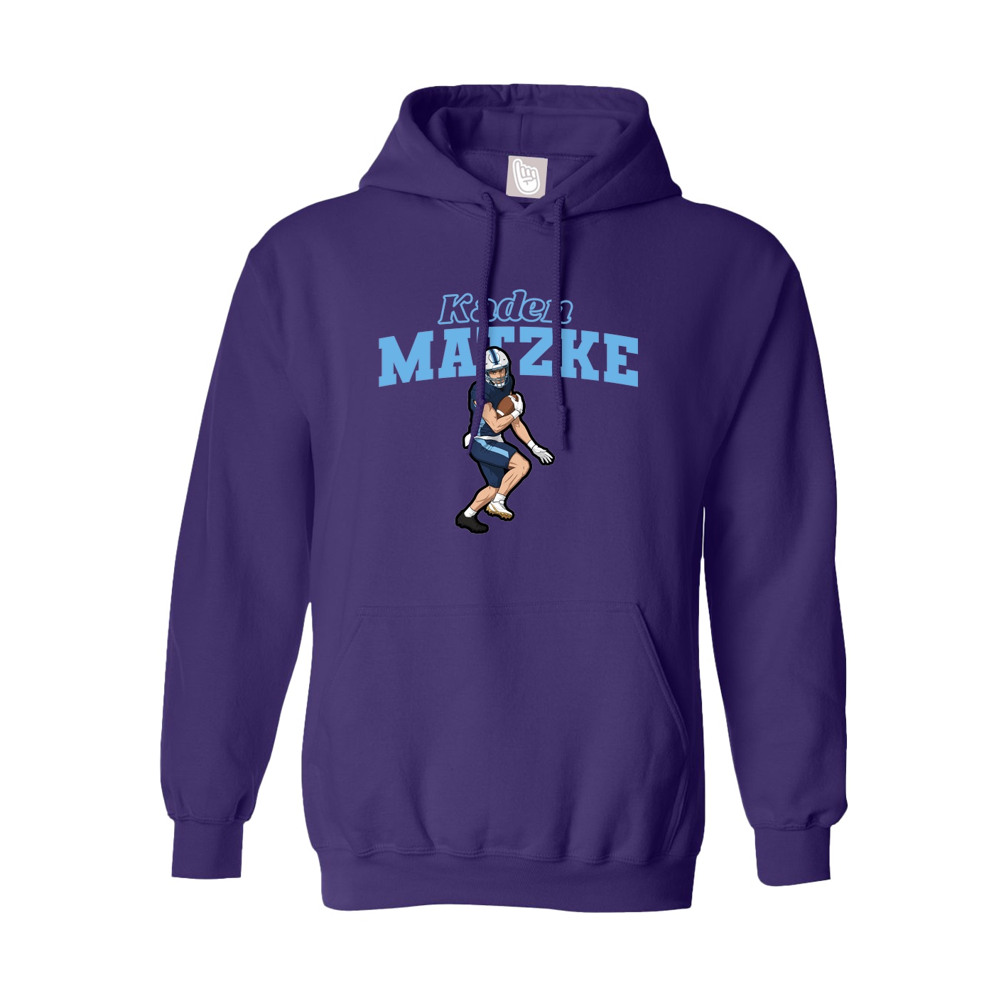 Hoodie — Name Arch in Purple