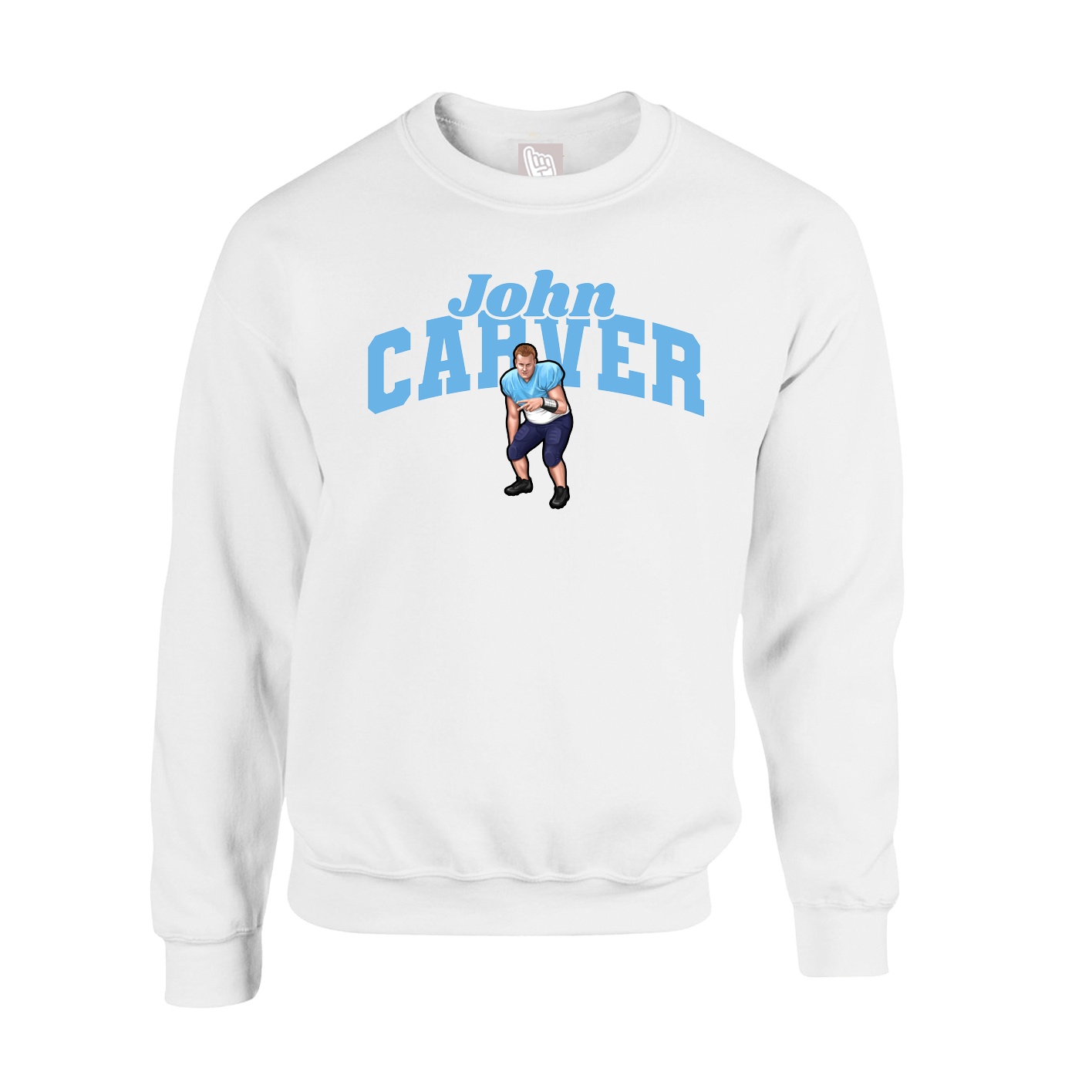 Fleece Crew — Signature Arch in White