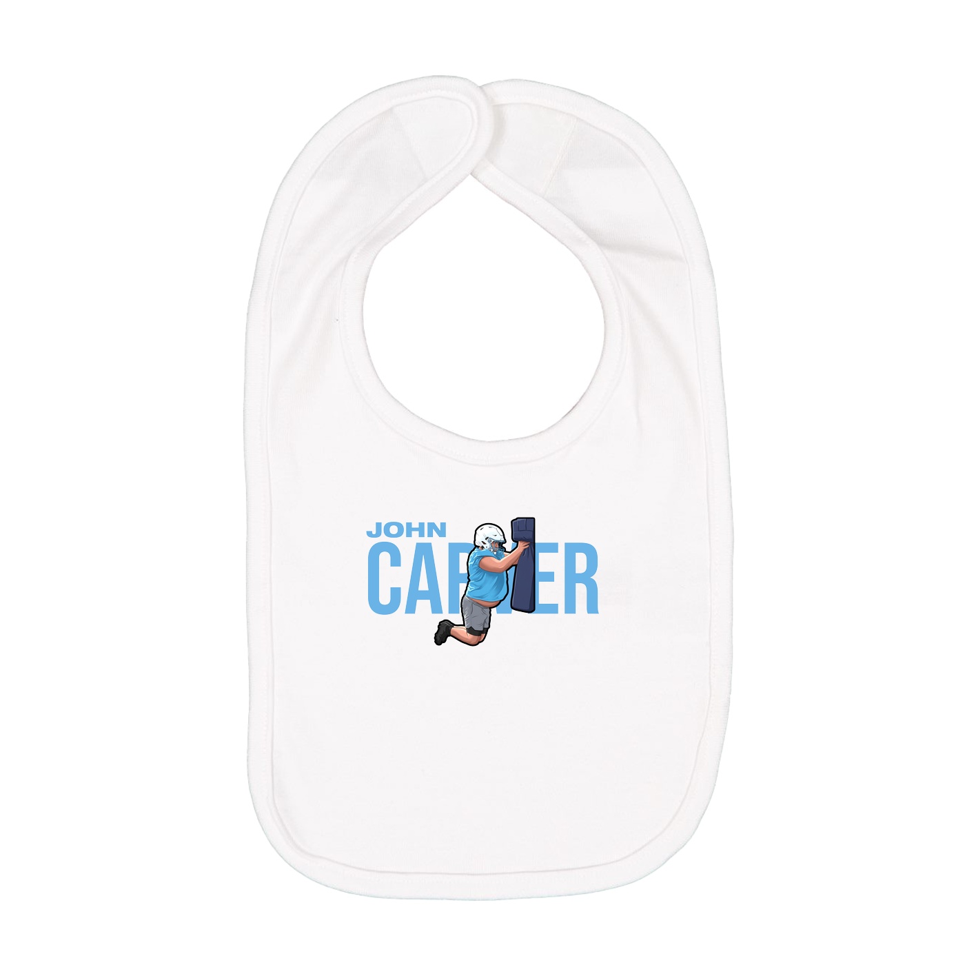 Infant Bib — Player Name in White