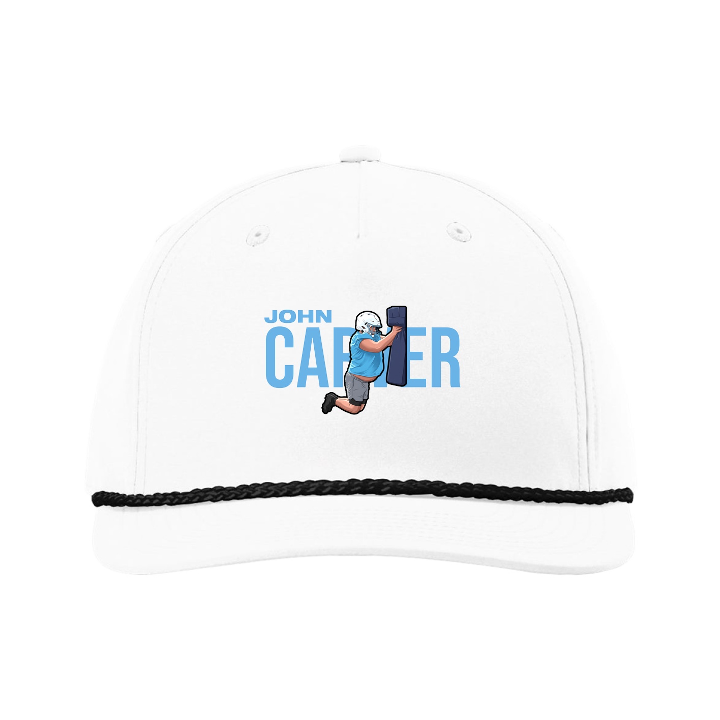 Five-Panel Classic Rope Cap — Player Name in White