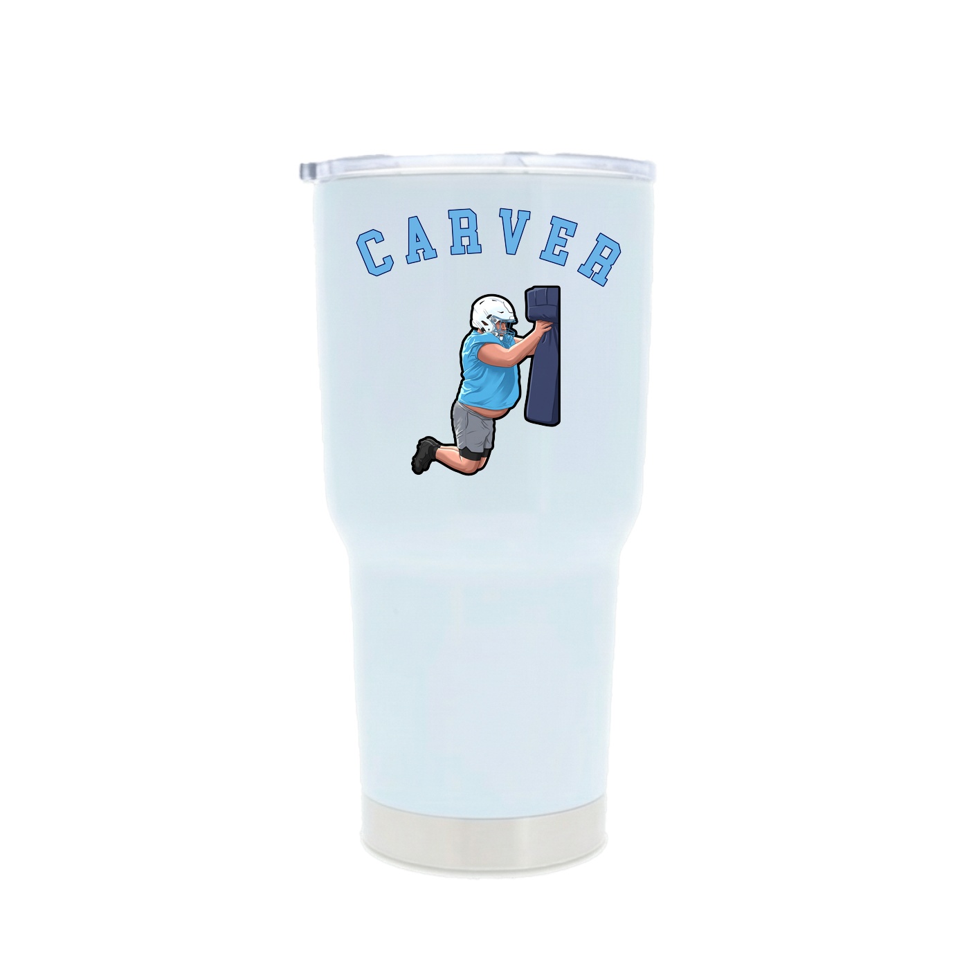 30oz Stainless Steel Tumbler — Shirsey Arch in White