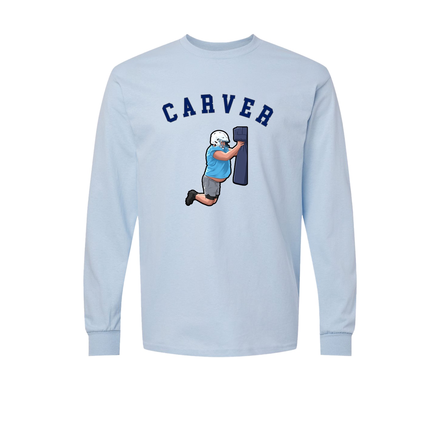 Long Sleeve Tee — Shirsey Arch in Light Blue