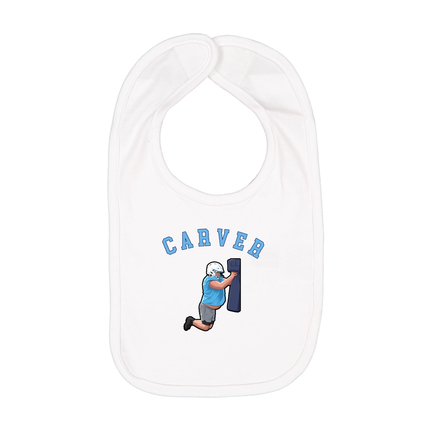 Infant Bib — Shirsey Arch in White