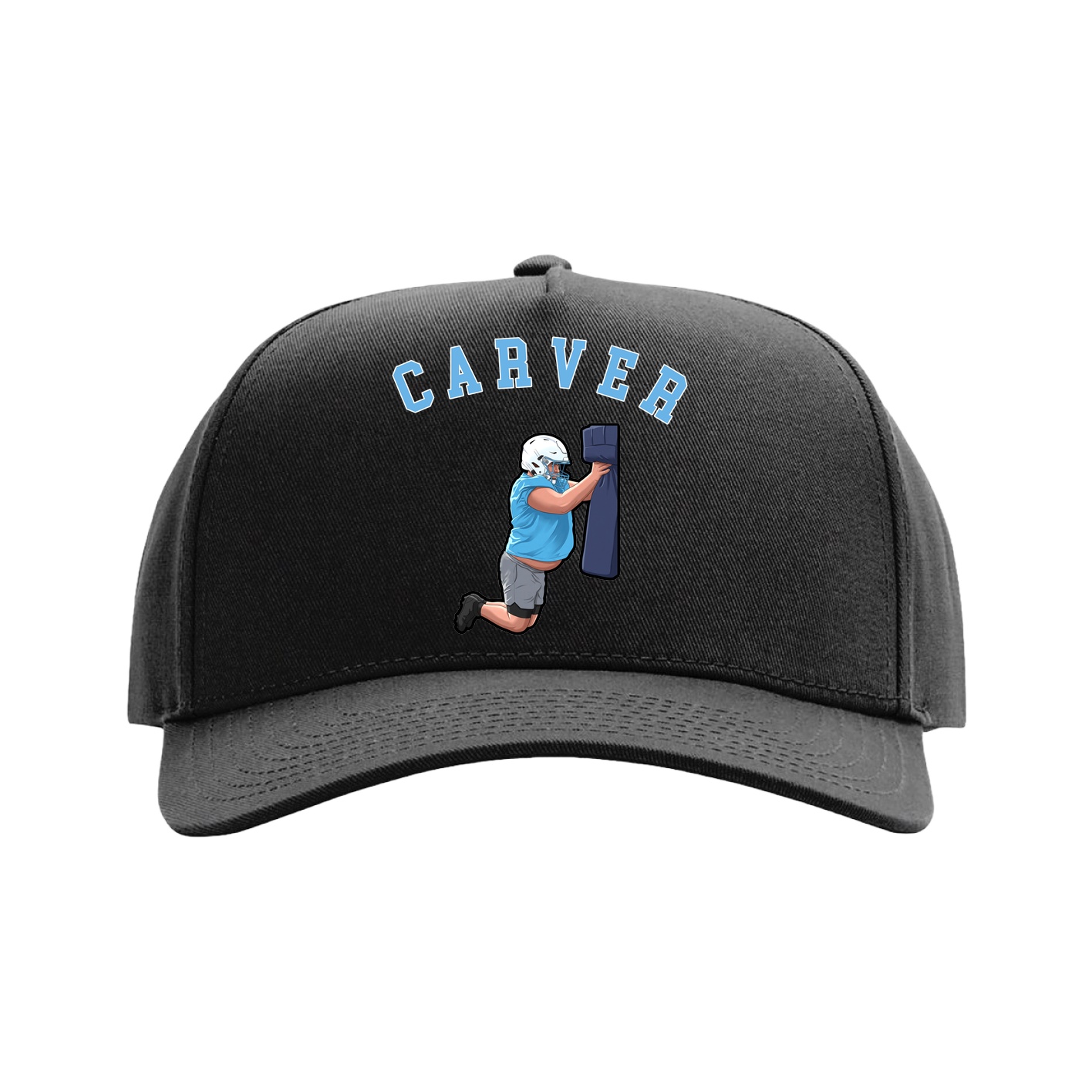 Full Fabric Five-Panel Champ Cap — Shirsey Arch in Black