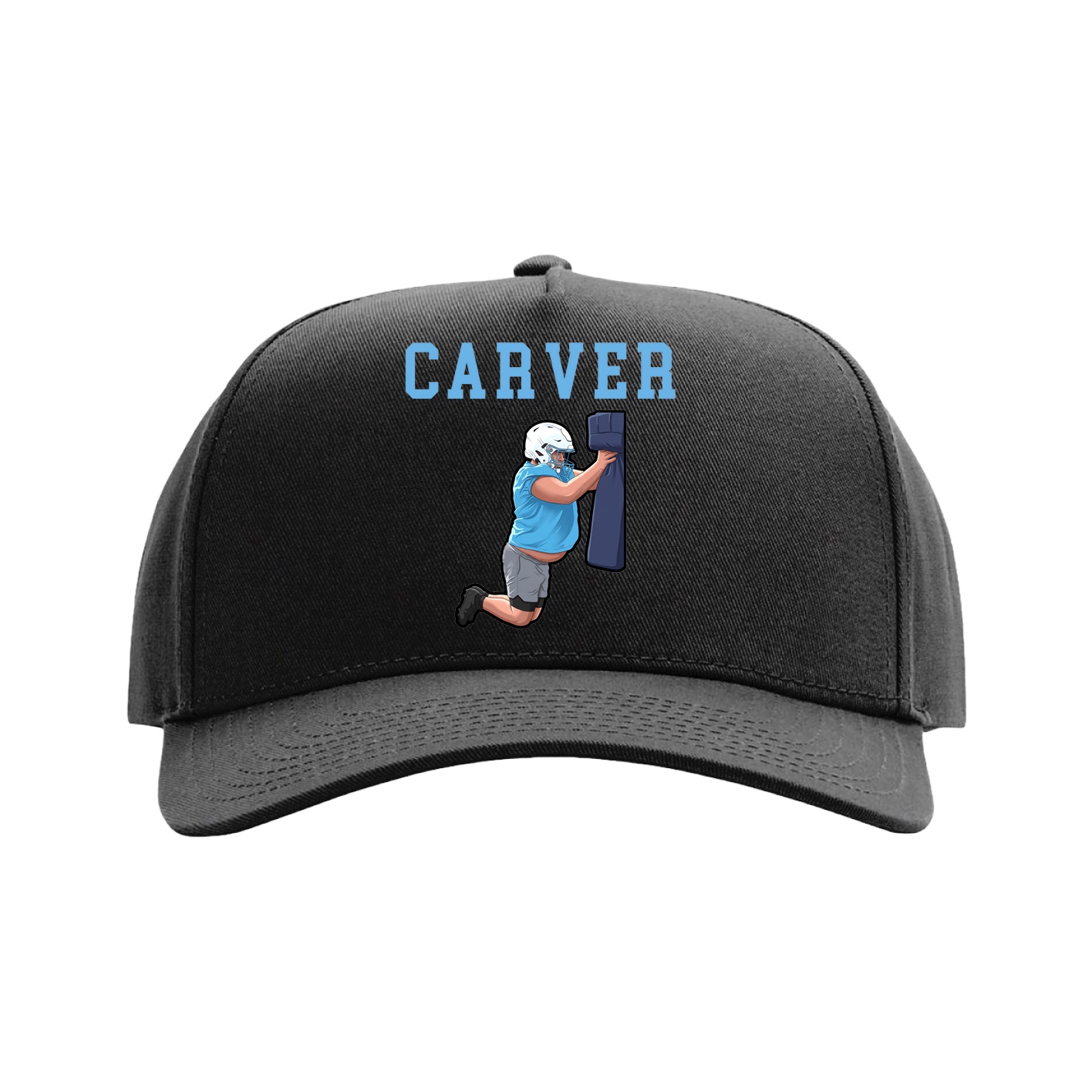 Full Fabric Five-Panel Champ Cap — Shirsey in Black