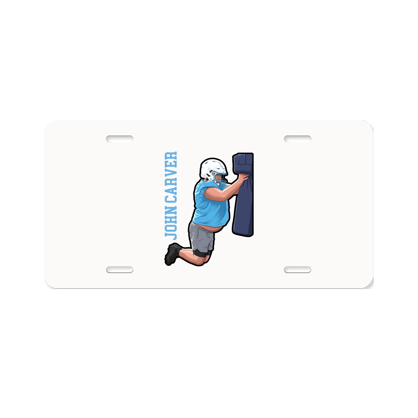 License Plate — Name Vertical in Classic