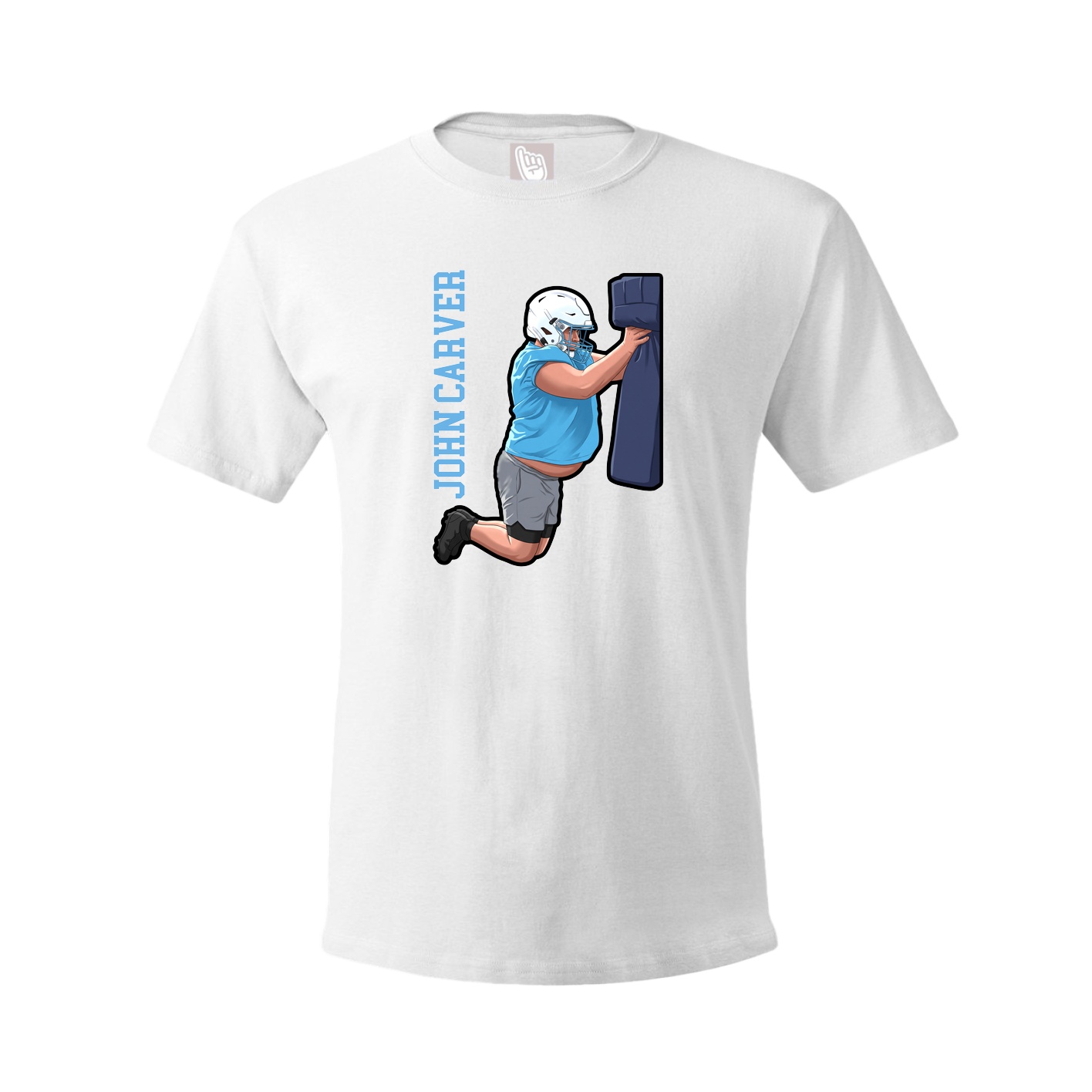 Tee — Name Vertical in White