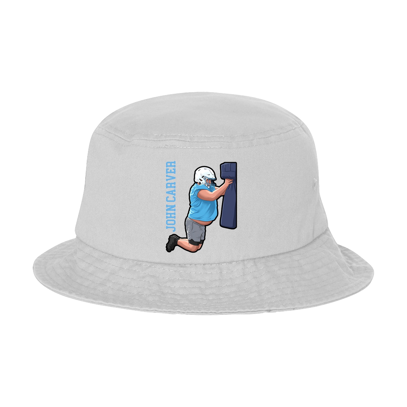 Bucket Cap — Name Vertical in White