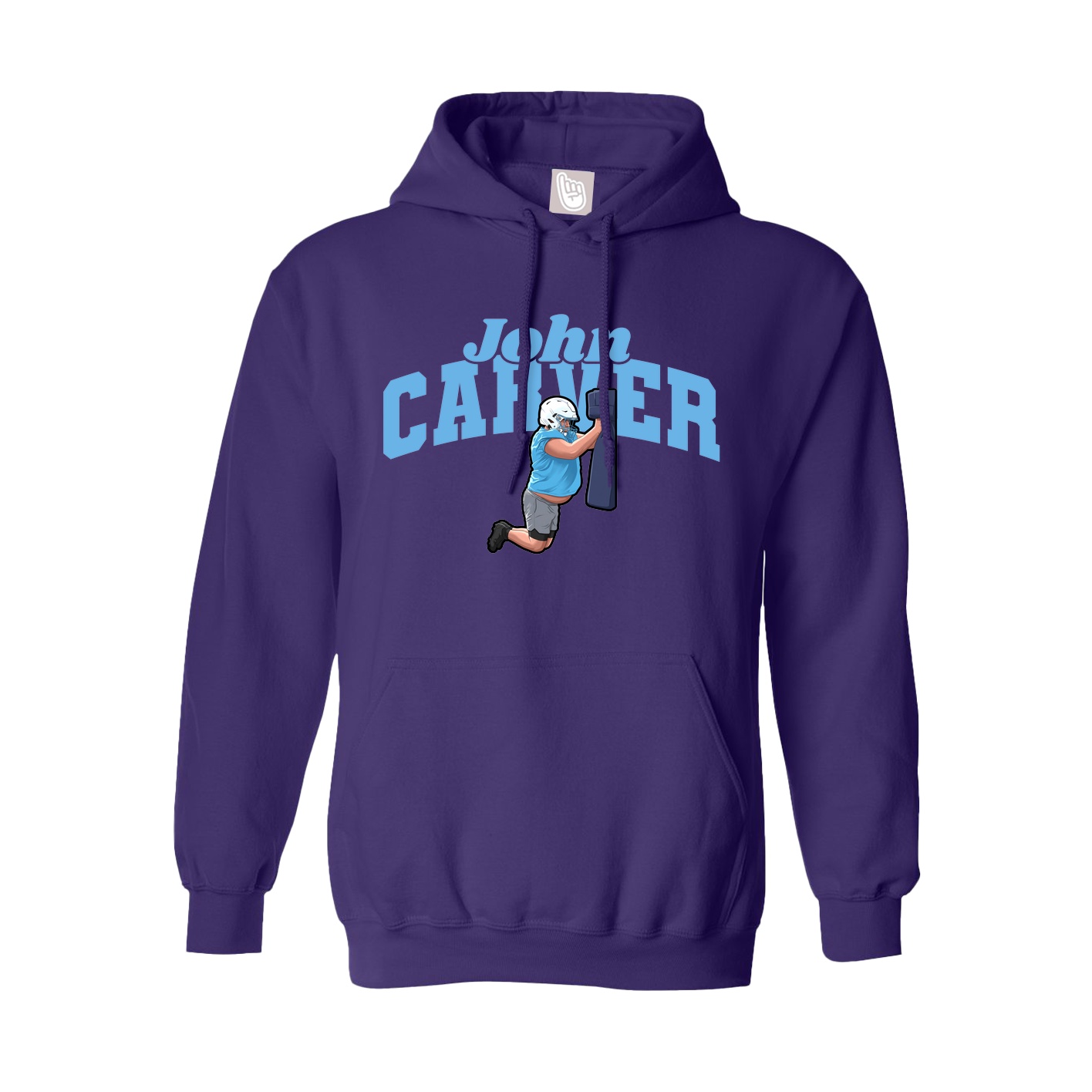 Youth Hoodie — Signature Arch in Purple