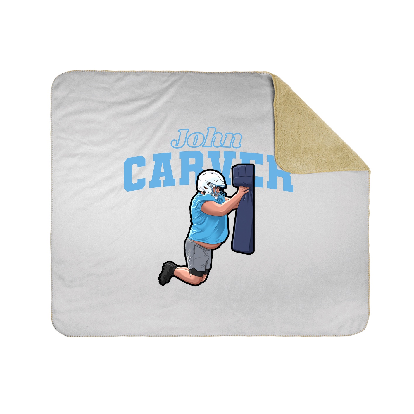 Throw Blanket — Name Arch in White