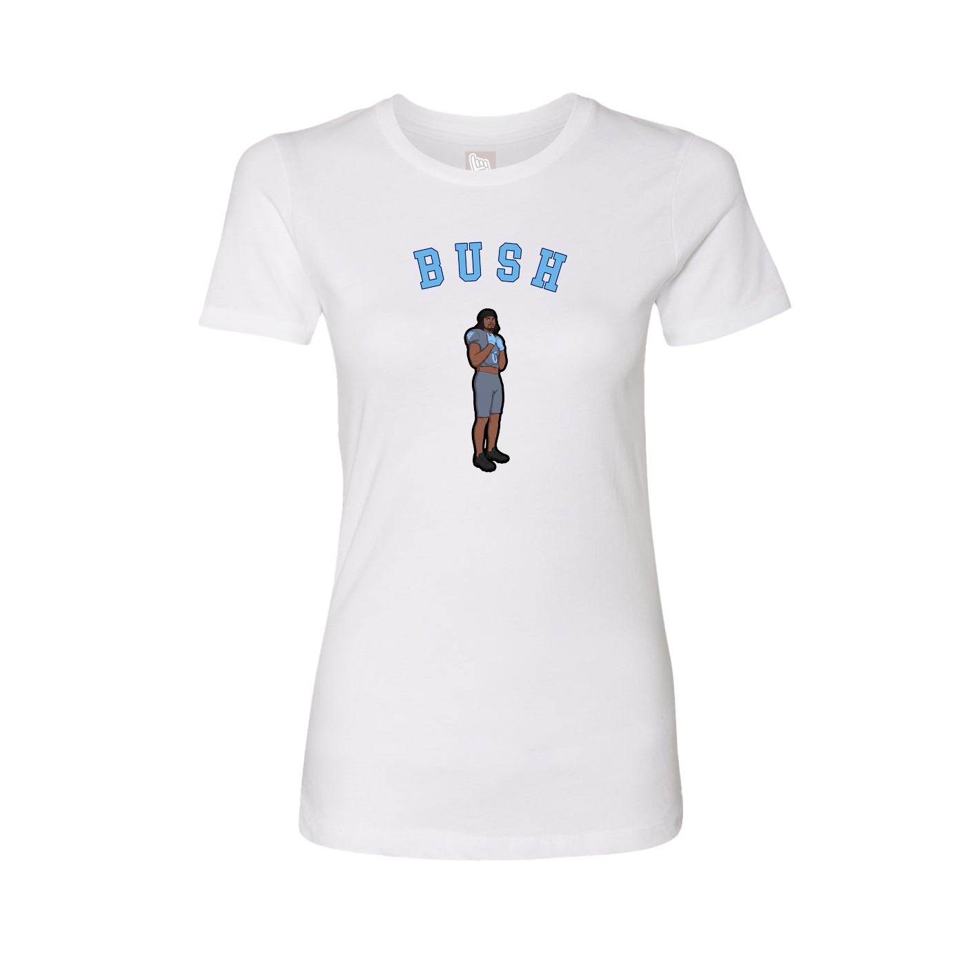 Fitted Women's Tee — Shirsey Arch in White