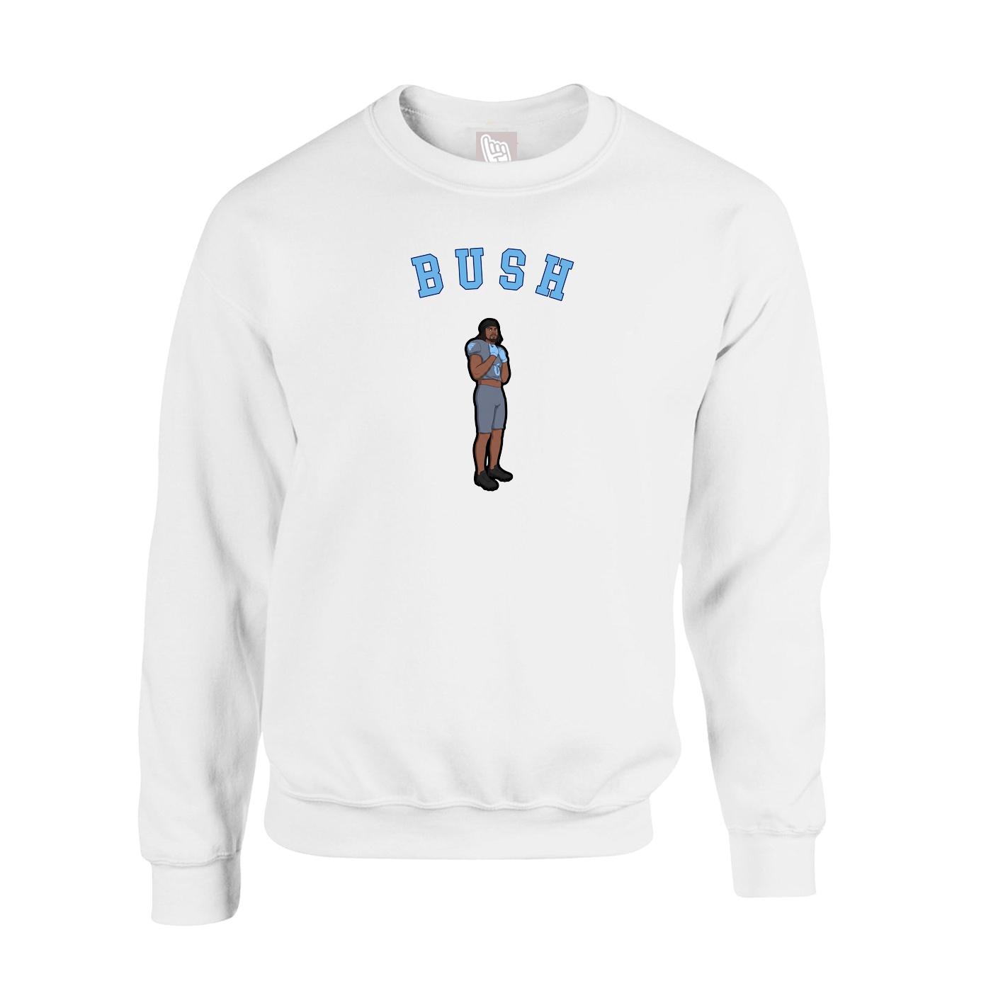 Fleece Crew — Shirsey Arch in White