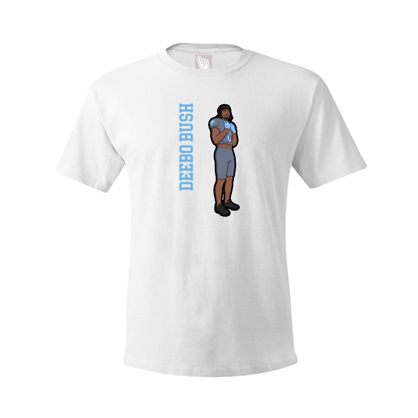 Youth Tee — Name Vertical in White