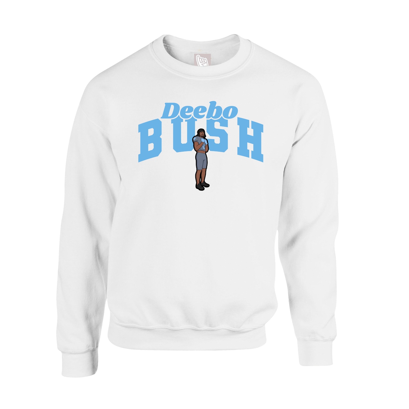 Fleece Crew — Signature Arch in White