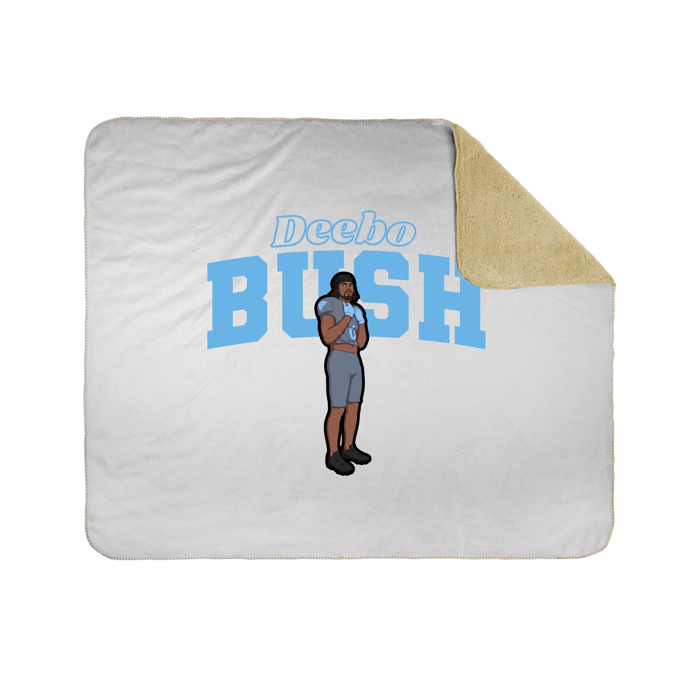 Throw Blanket — Name Arch in White