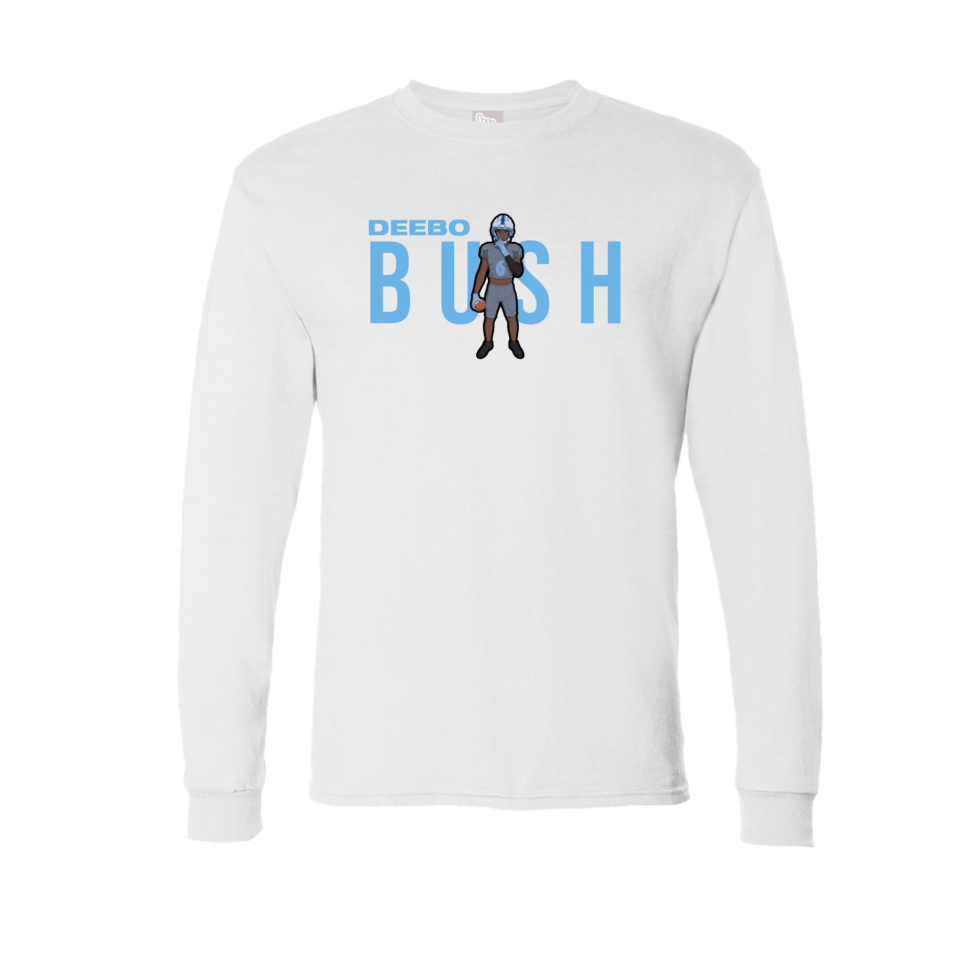Long Sleeve Tee — Player Name in White