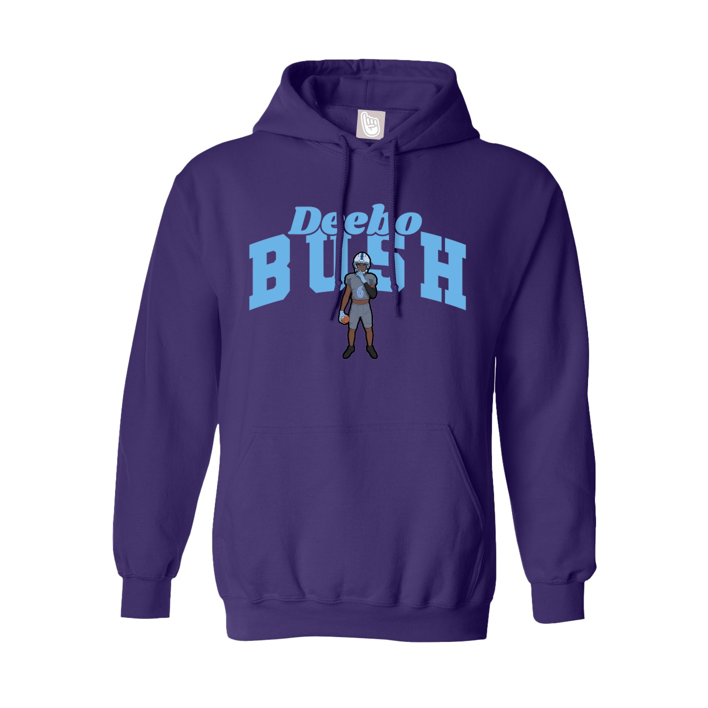 Youth Hoodie — Signature Arch in Purple